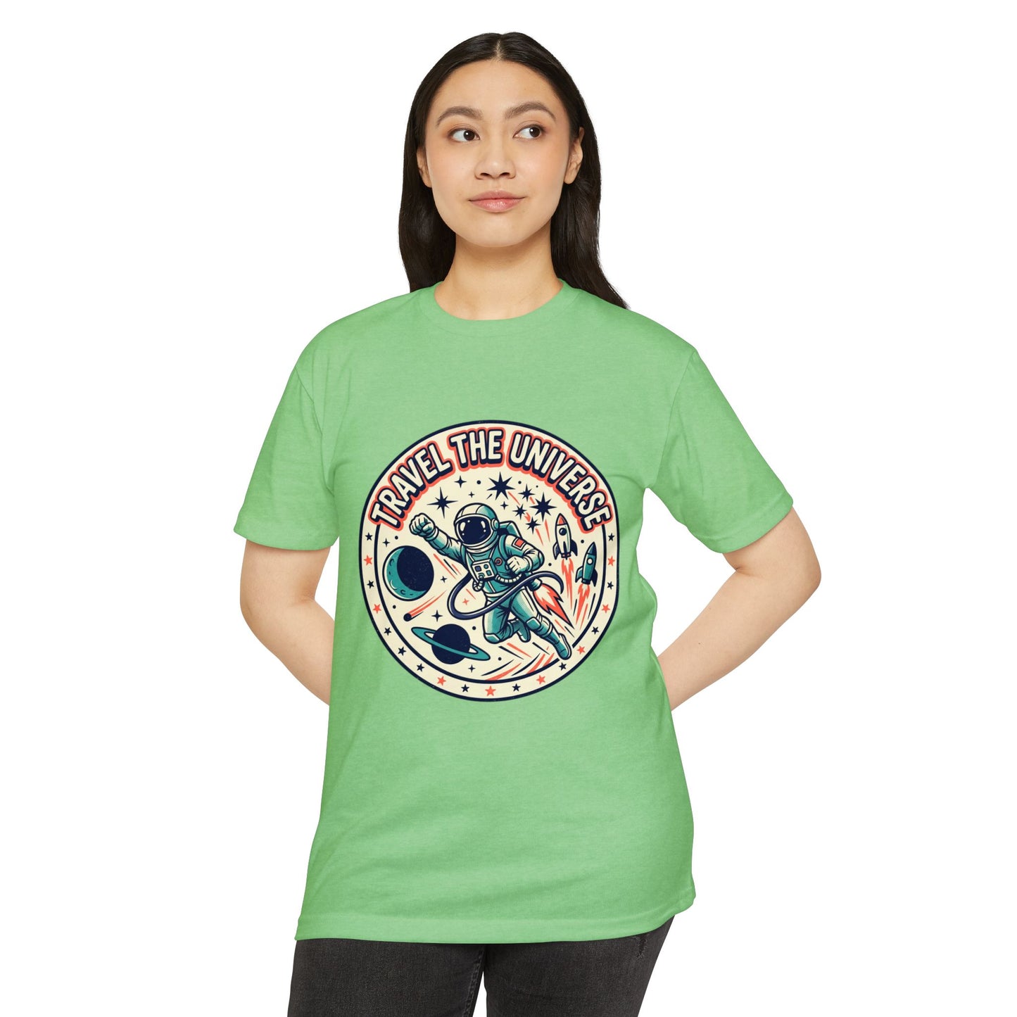 Travel the Universe Astronaut Retro Space T-Shirt