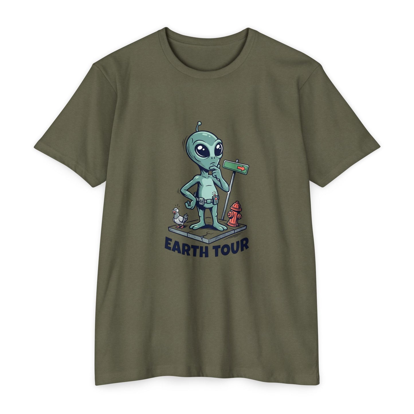 Alien 'Earth Tour' T-Shirt — Cute Space Visitor Graphic Tee