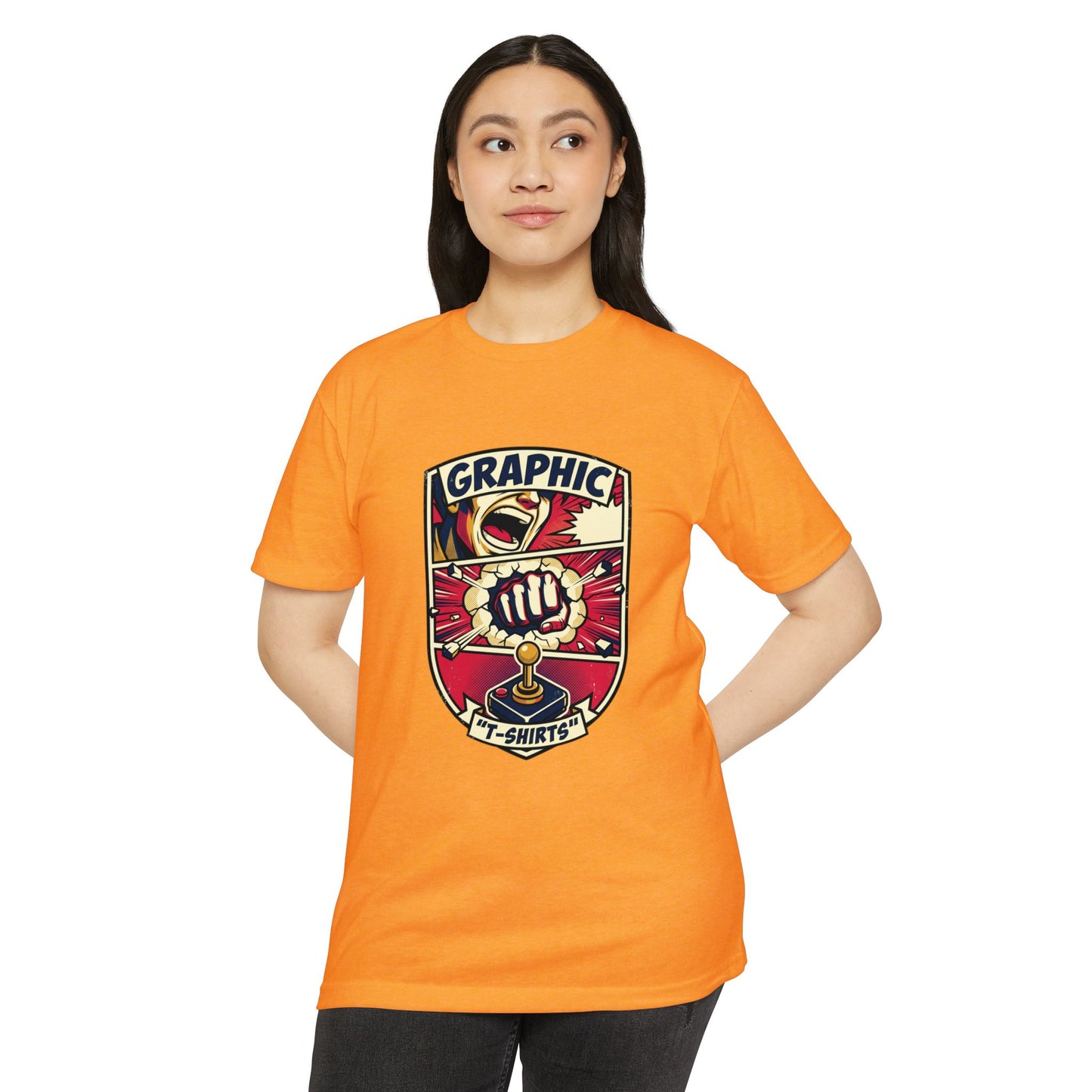 Vintage Gamer Logo T-Shirt — Fist & Joystick Retro Graphic Tee