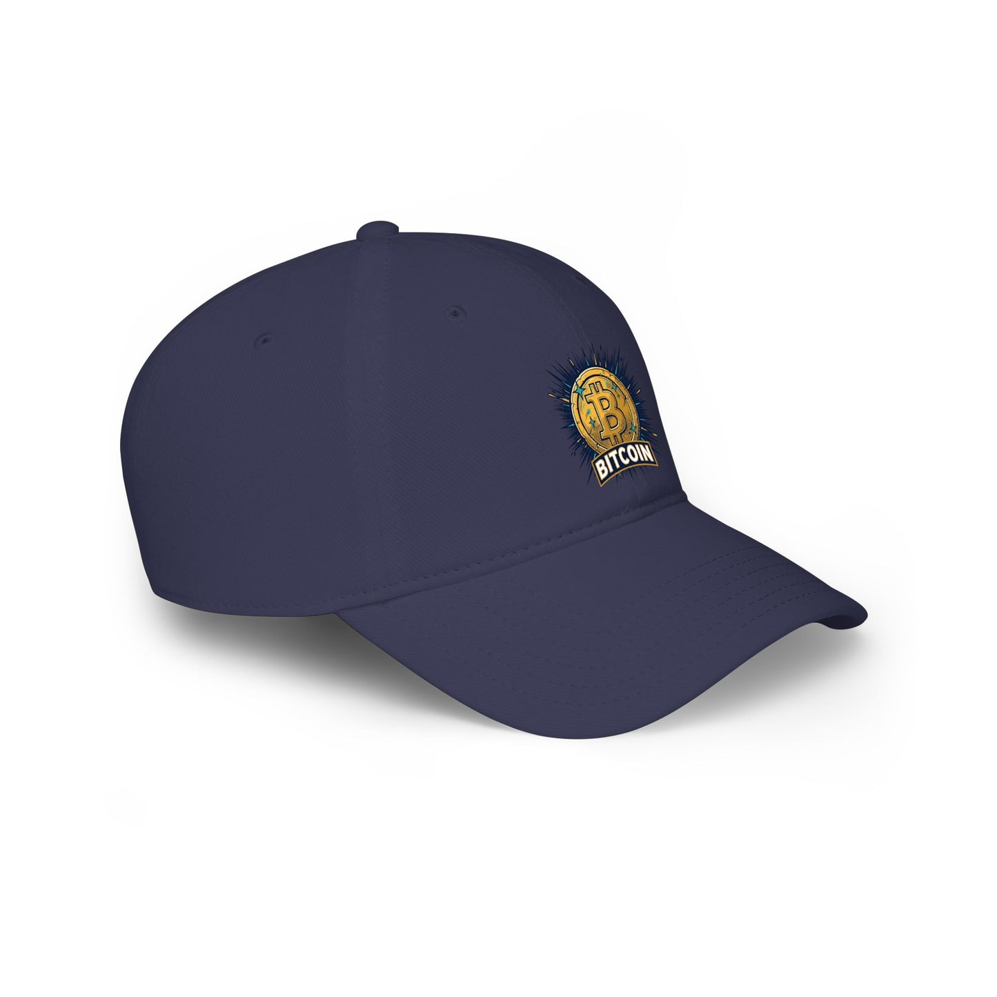 Bitcoin Sunburst Low Profile Baseball Cap — Crypto Logo Hat