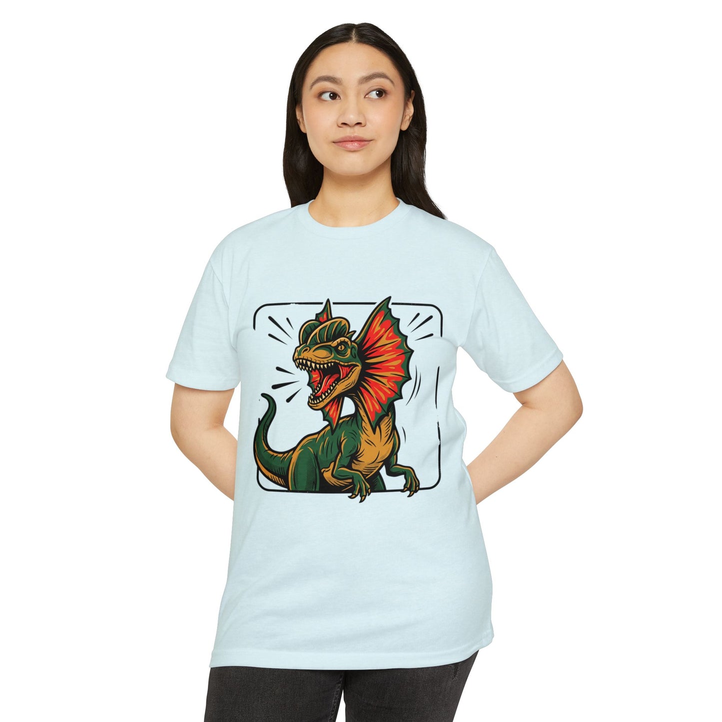 Frilled Lizard Dino Tee — Colorful Frill Graphic T-Shirt