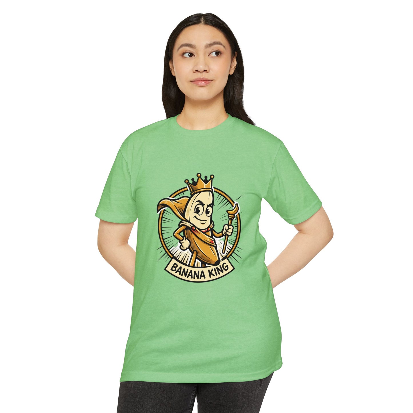 Banana King Retro Graphic T-Shirt — Vintage Fruit Mascot Tee
