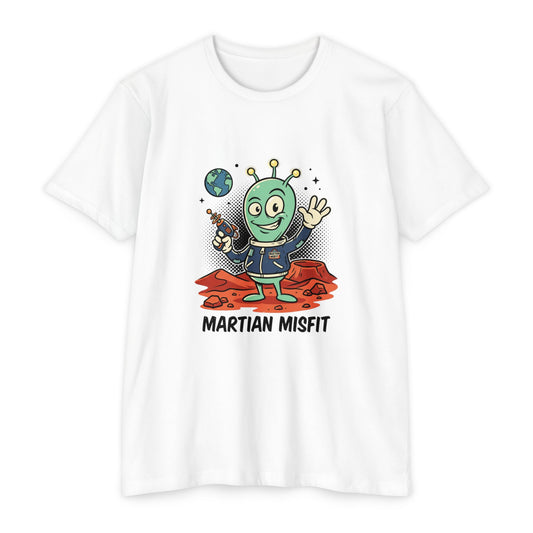 Martian Misfit Retro Alien T-Shirt — Cute Space Graphic Tee