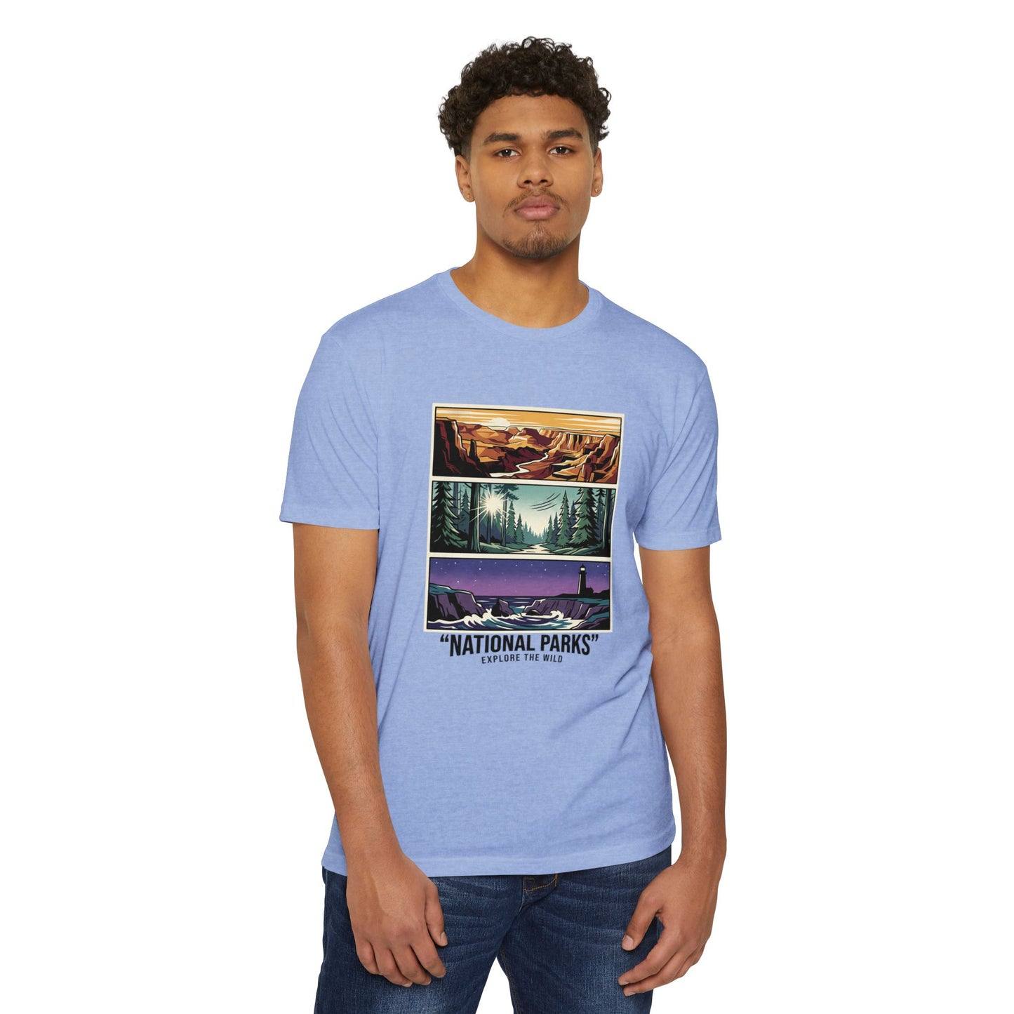 National Parks Scenic Panels T-Shirt — Explore the Wild Graphic Tee