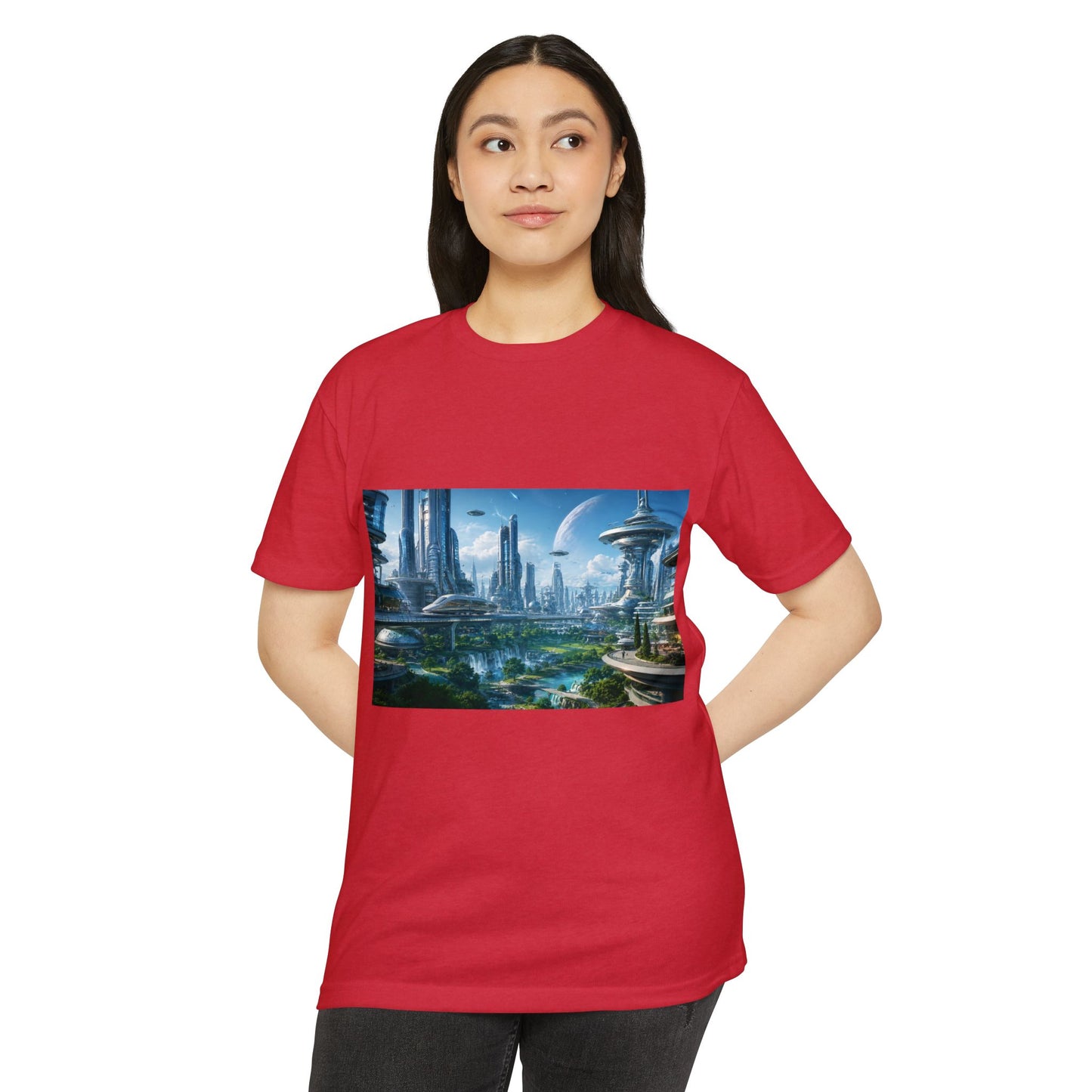 Futuristic Cityscape Sci‑Fi Skyline T-Shirt