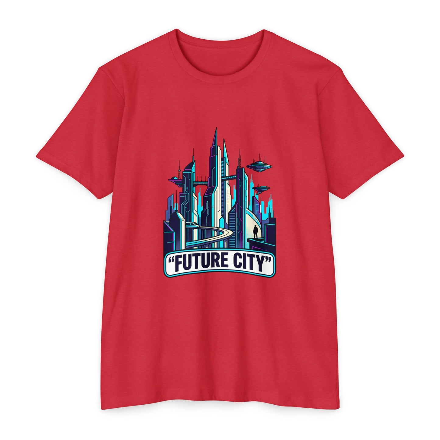 Future City Retro Futuristic Skyline T-Shirt