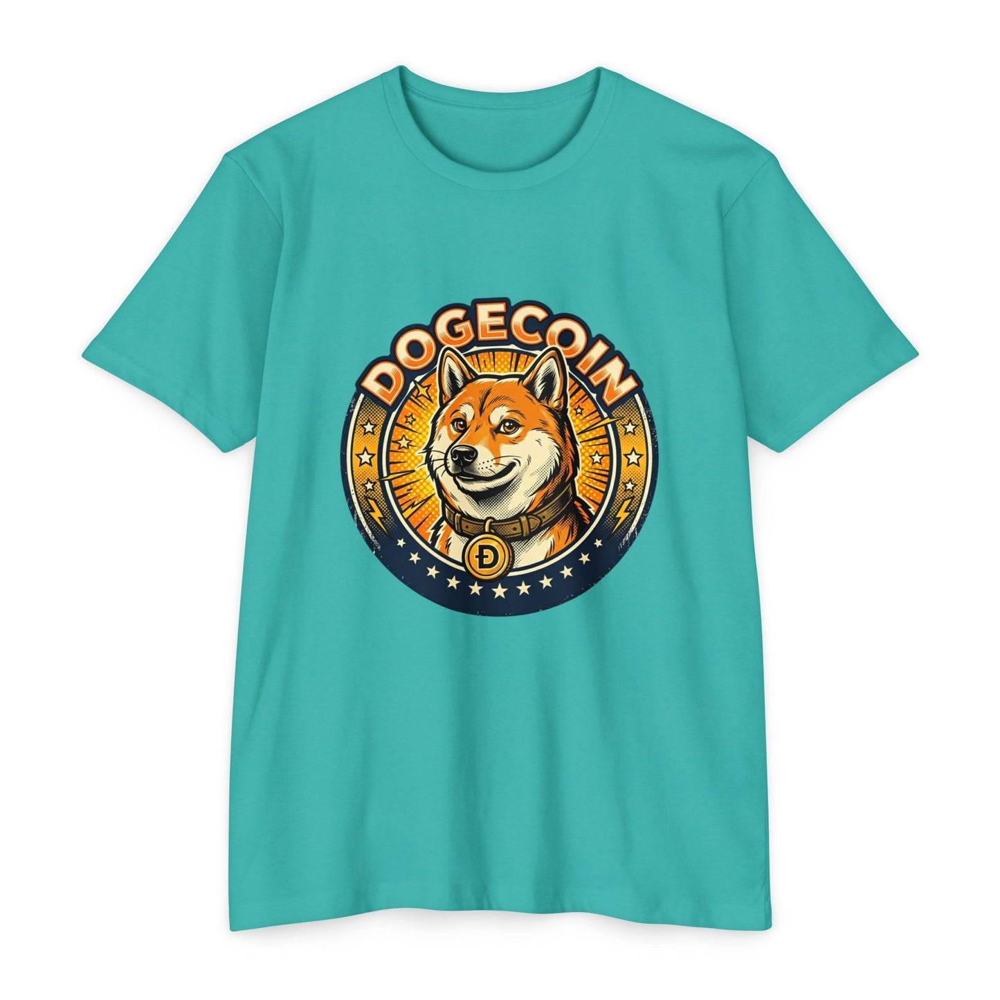 Dogecoin Coin Logo T‑Shirt — Retro Shiba Inu Crypto Tee