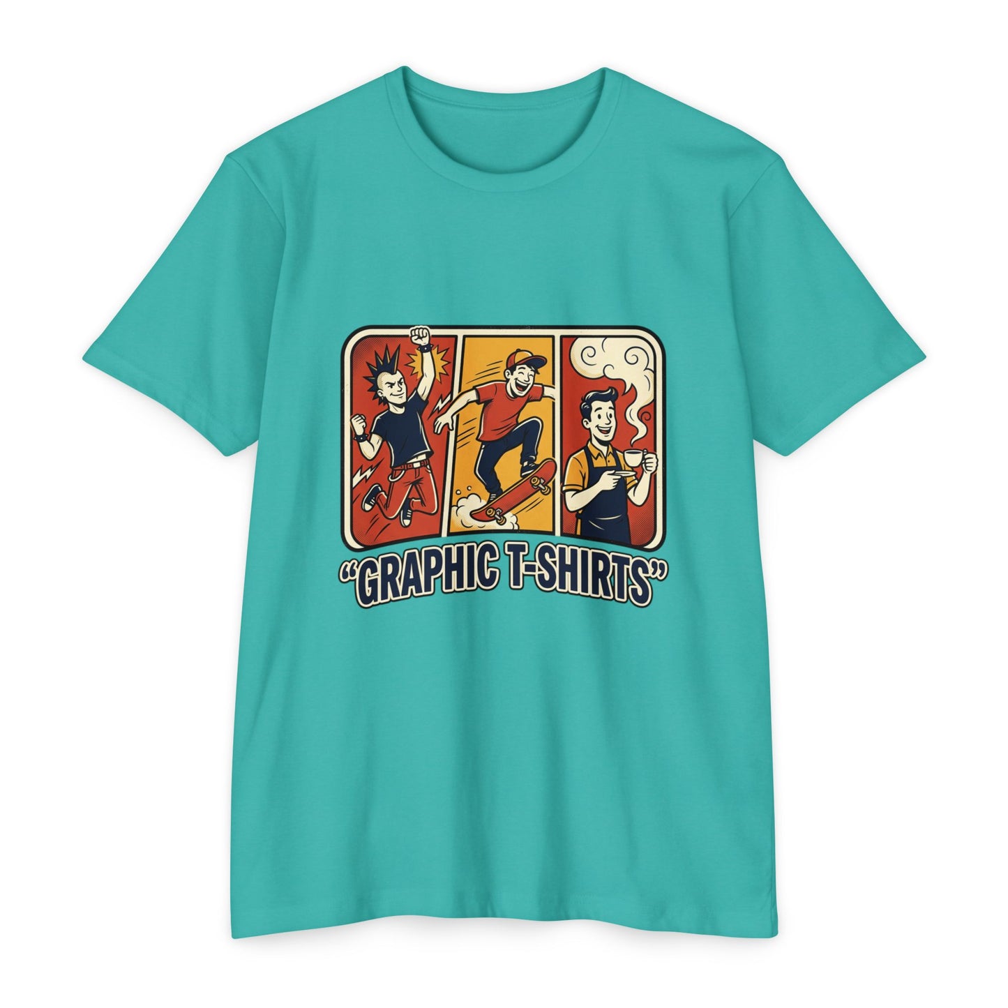 Retro Skateboard Graphic T-Shirt — Vintage Cartoon Skate Tee