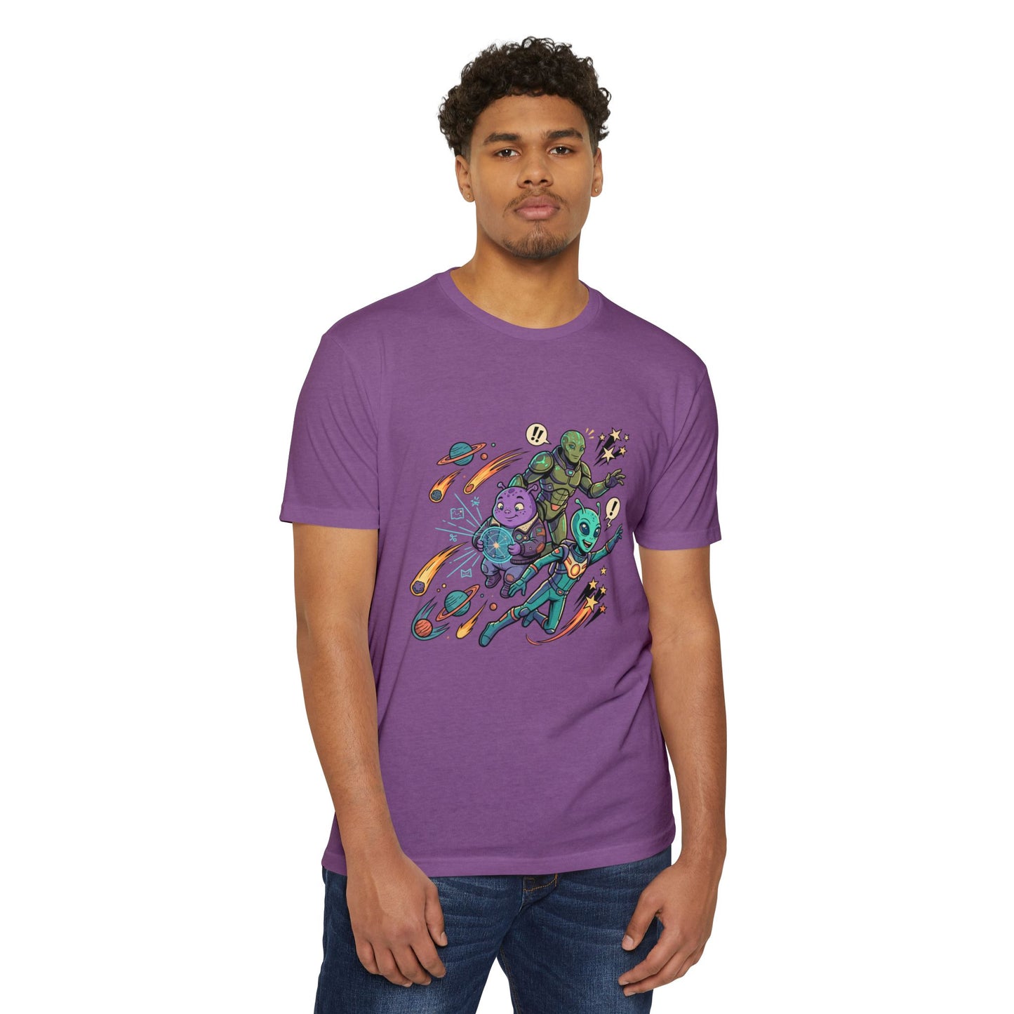 Alien Skate Crew T-Shirt — Retro Space Skateboarding Graphic Tee