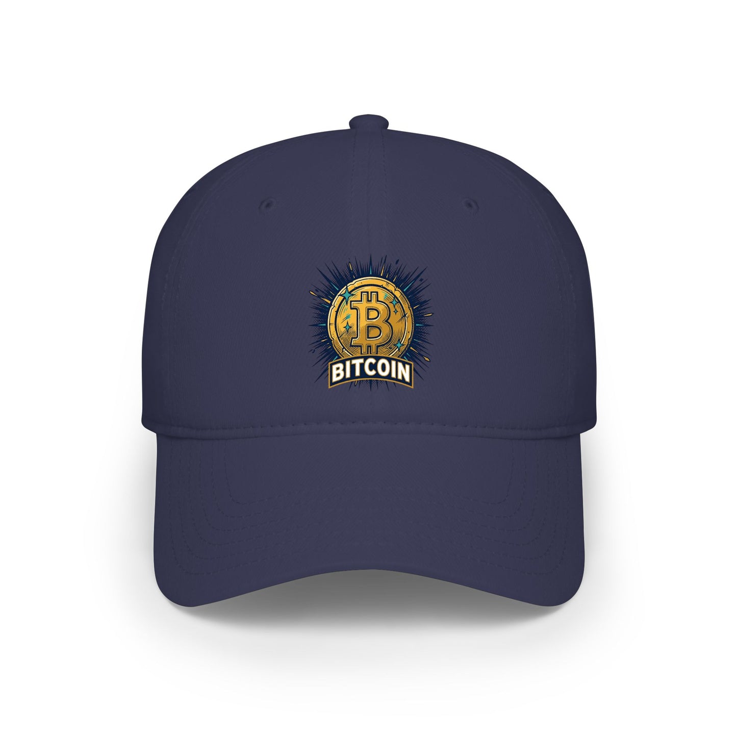 Bitcoin Sunburst Low Profile Baseball Cap — Crypto Logo Hat