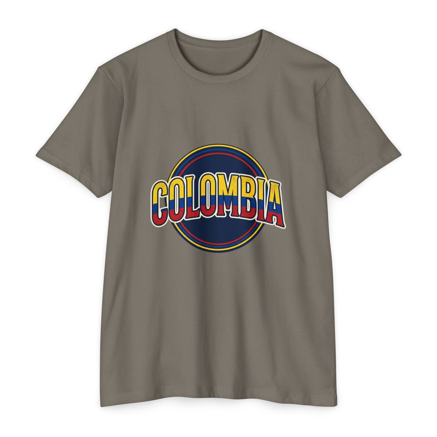 Colombia Retro Circle Vintage Flag Travel T-Shirt