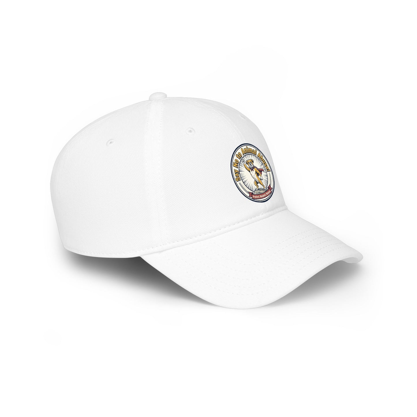 Embroidered Golden Retriever Patch Baseball Cap — Low Profile Red Dog Lover Hat