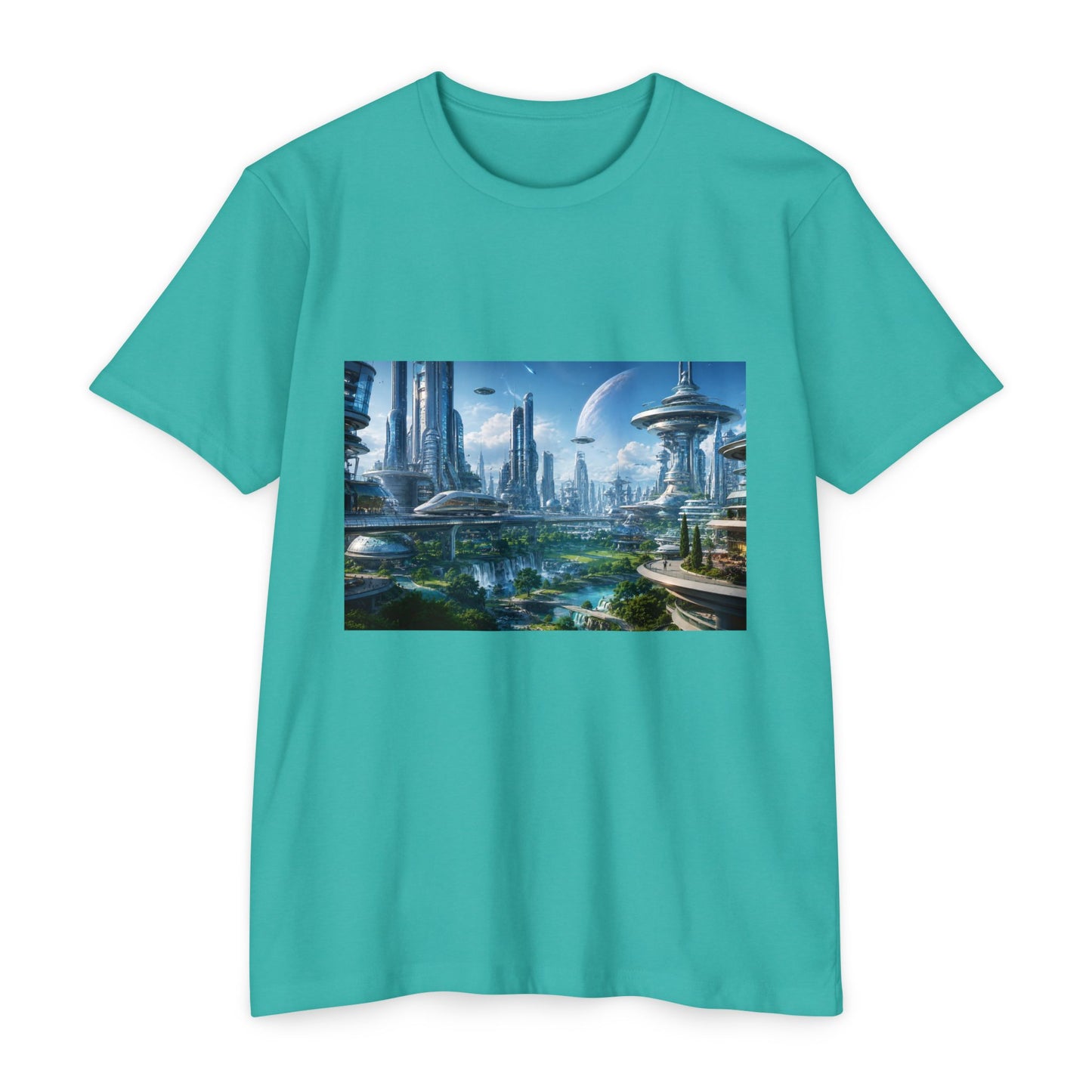 Futuristic Cityscape Sci‑Fi Skyline T-Shirt