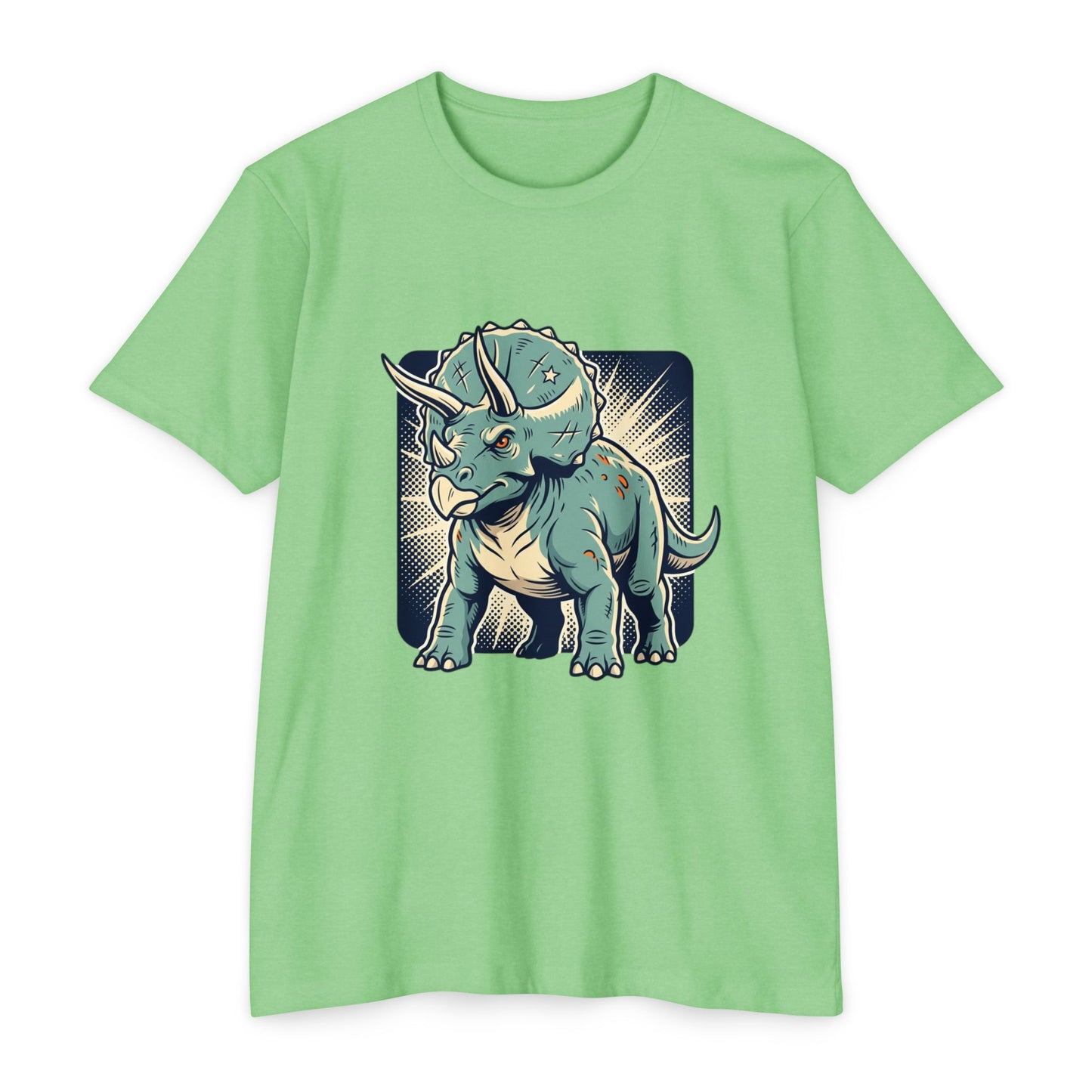 Retro Triceratops Graphic T-Shirt — Vintage Dino Illustration Tee