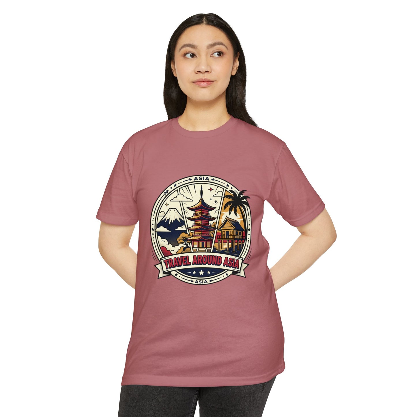 Travel Around Asia Vintage Globe Adventure T-Shirt