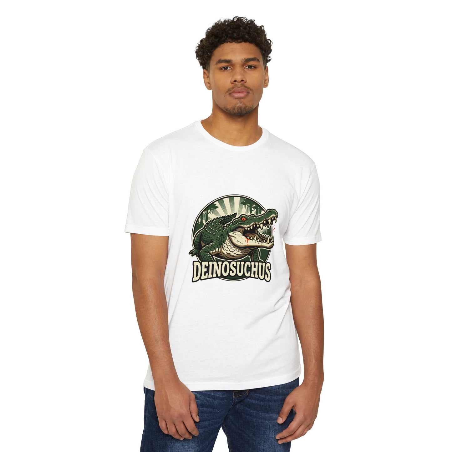Deinosuchus Alligator Retro Fossil Graphic T-Shirt