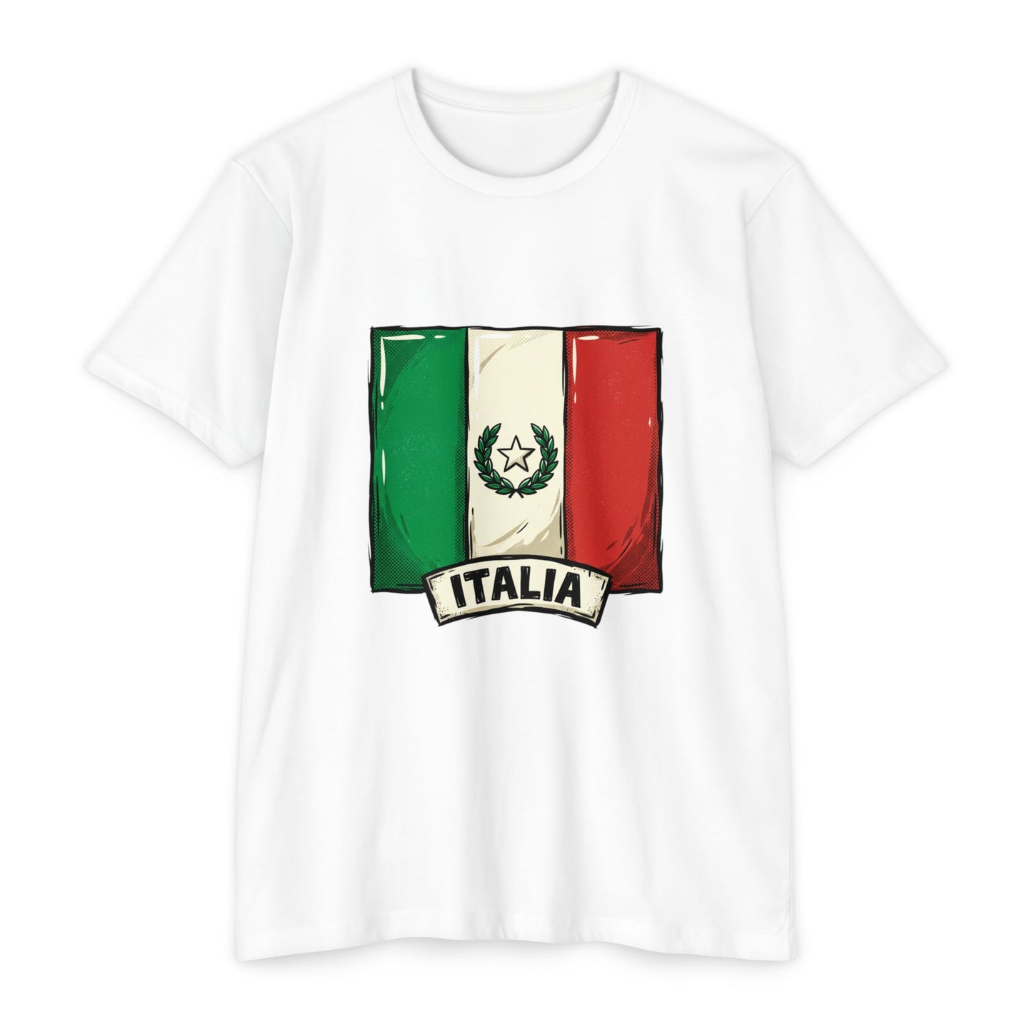 Italian Flag Vintage Crest T-Shirt — Italia Graphic Tee