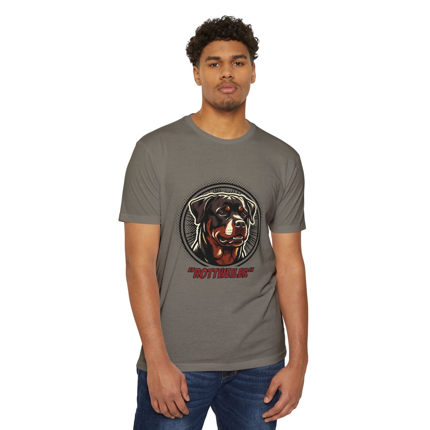 Rottweiler Vintage Portrait T-Shirt — Retro Dog Graphic Tee