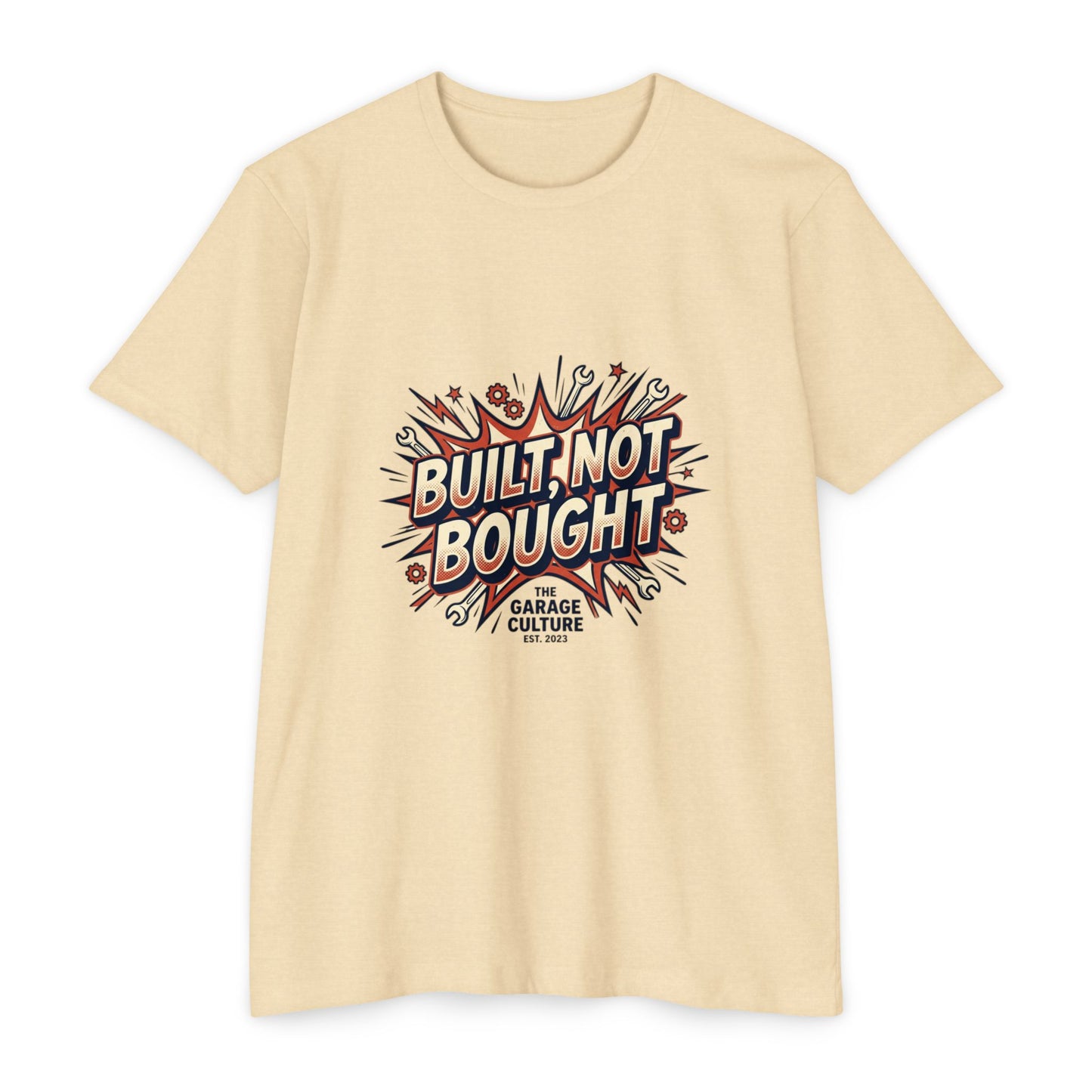 Built Not Bought Retro Garage Culture T-Shirt