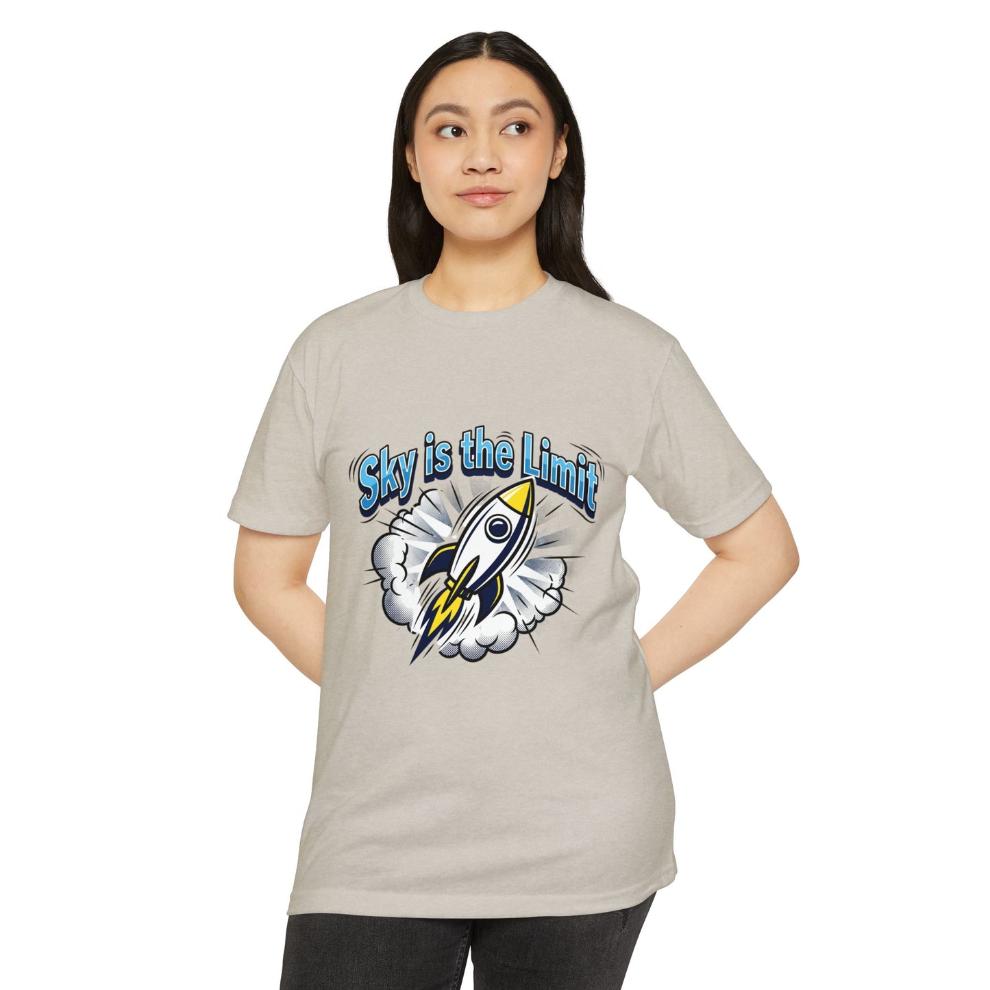 Sky Is the Limit Rocket T-Shirt — Inspirational Graphic Tee