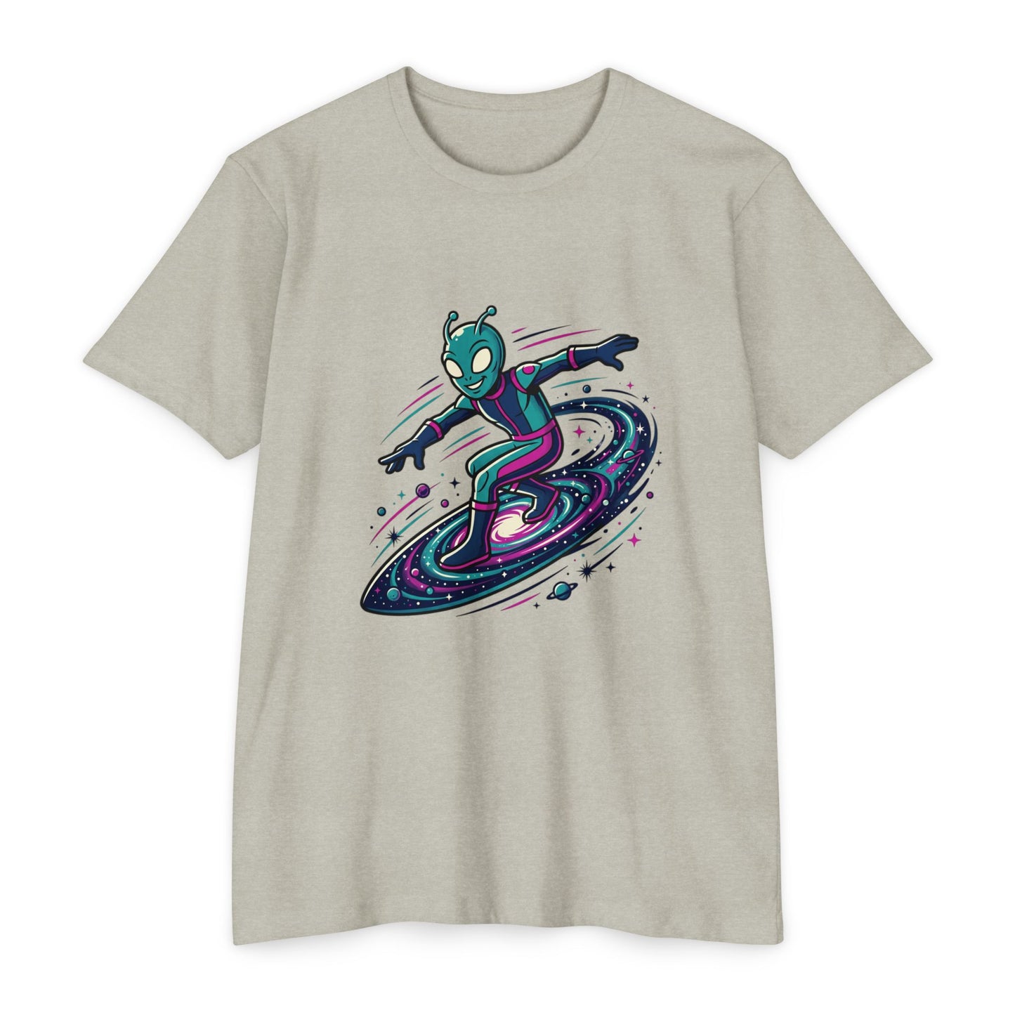 Alien Surfer Retro Space Skate T-Shirt
