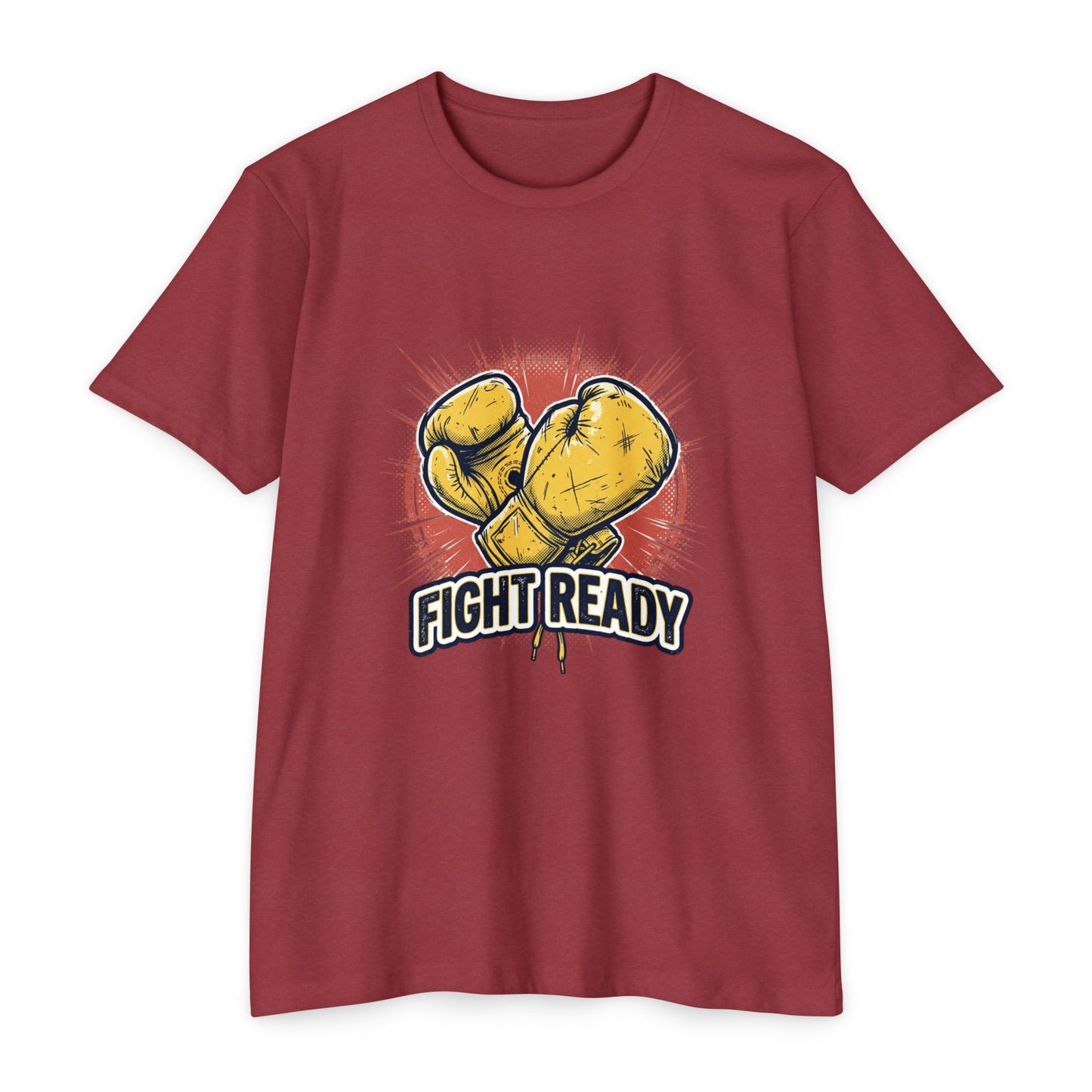 Fight Ready Boxing T-Shirt — Vintage Yellow Gloves Graphic Tee