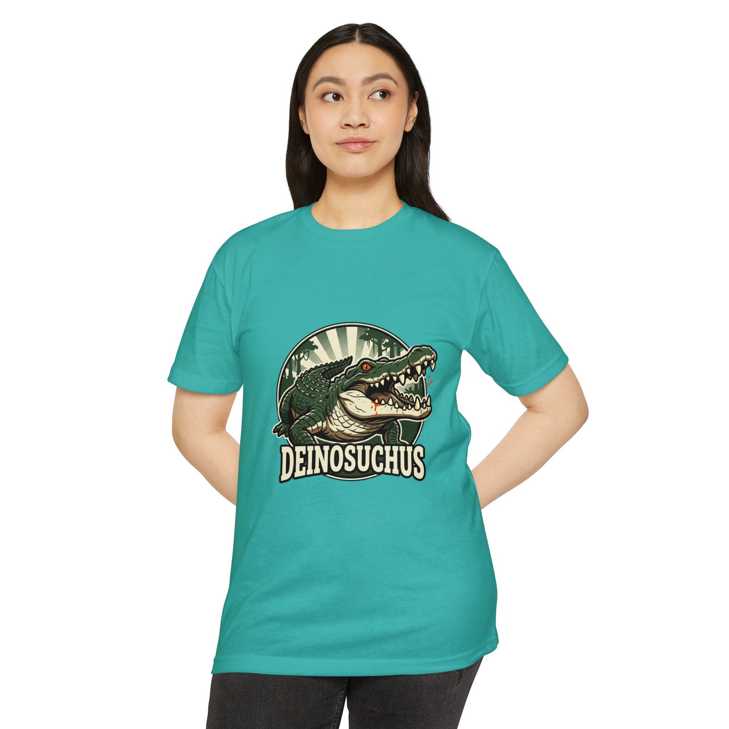 Deinosuchus Alligator Retro Fossil Graphic T-Shirt