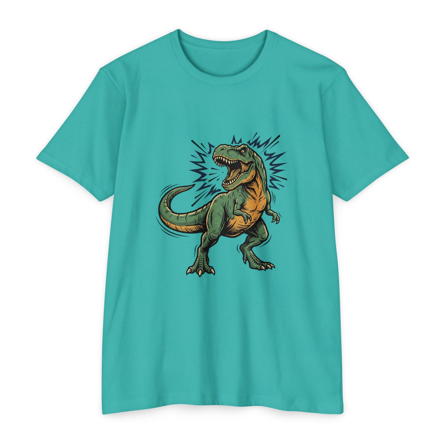 Camiseta — Camiseta retro con ilustración de T-Rex rugiendo