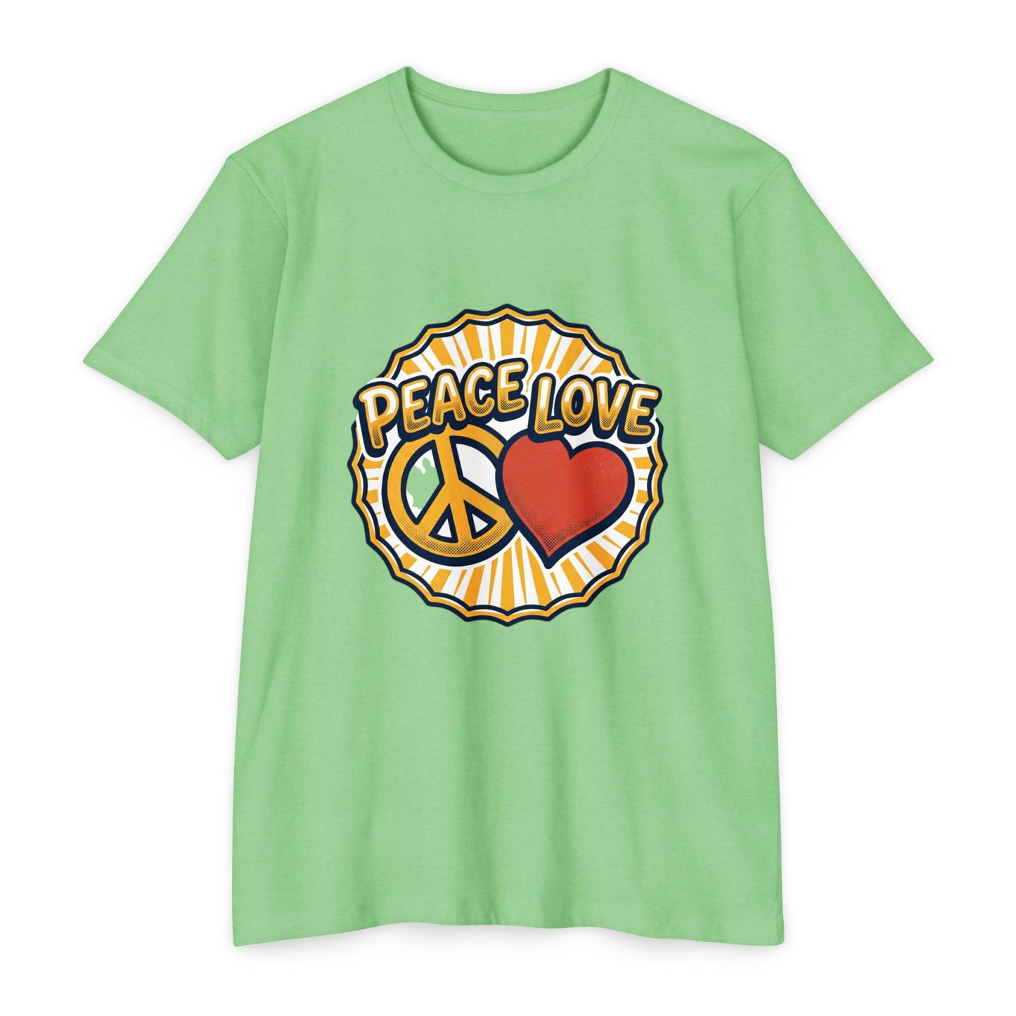 Peace Love Heart T-Shirt – Retro 70s Peace Sign Tee