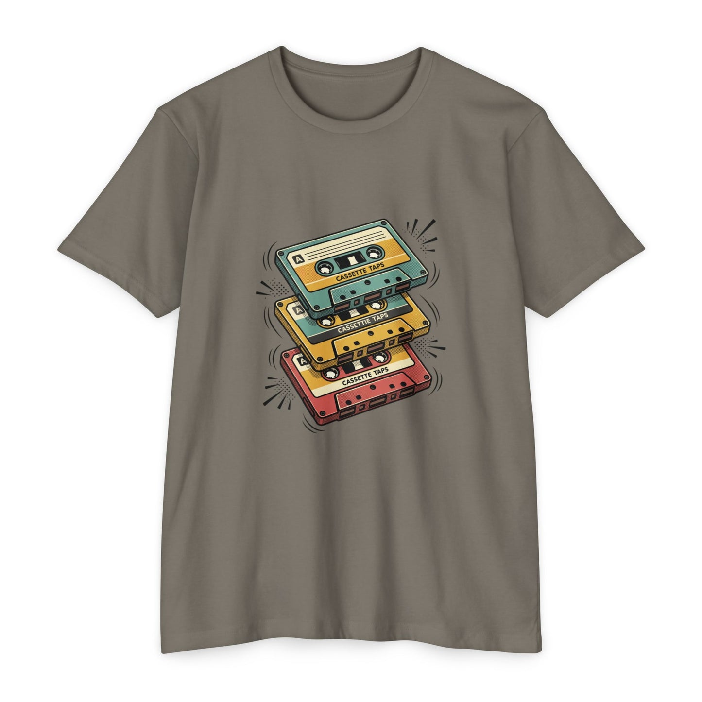 Retro Cassette Stack T-Shirt — Vintage 80s Music Tee