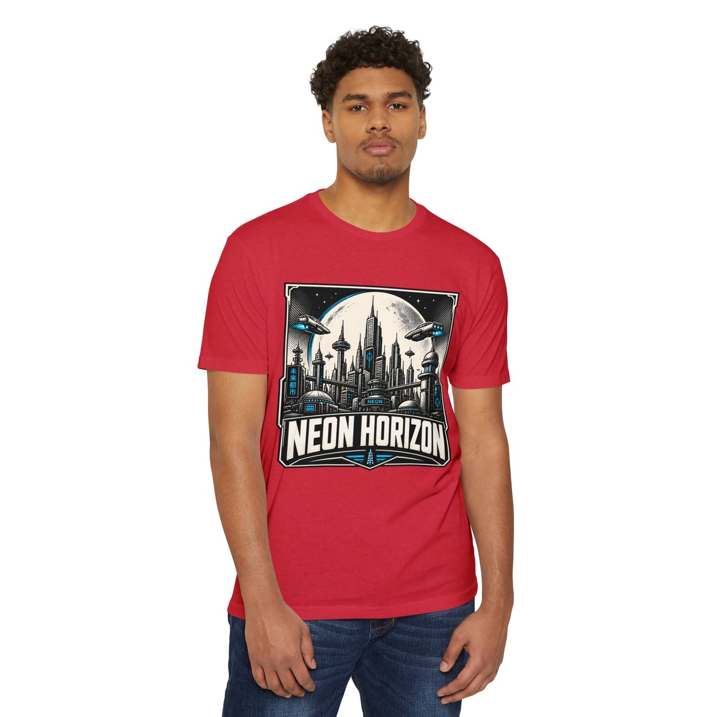 Neon Horizon Sci‑Fi T-Shirt