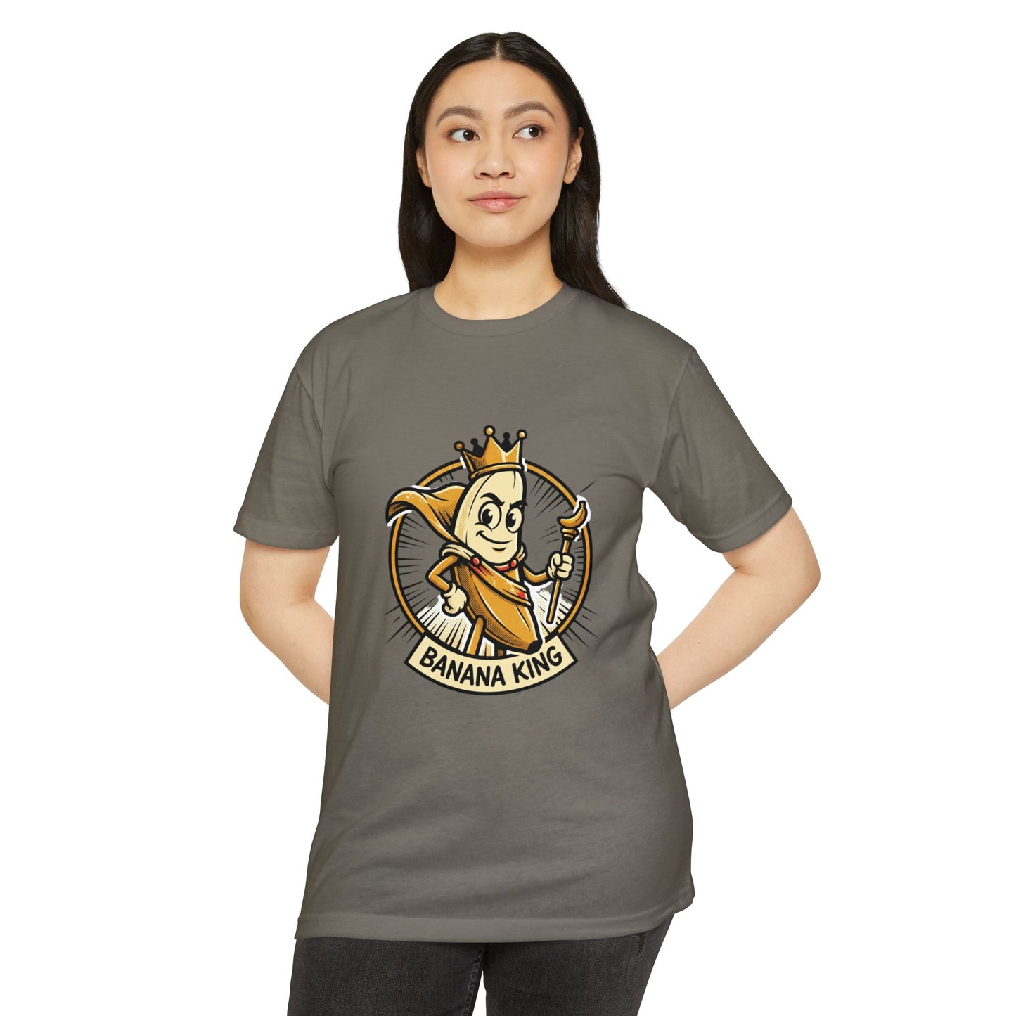 Banana King Retro Graphic T-Shirt — Vintage Fruit Mascot Tee