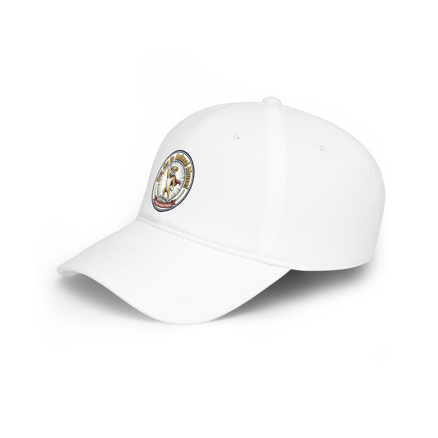 Embroidered Golden Retriever Patch Baseball Cap — Low Profile Red Dog Lover Hat