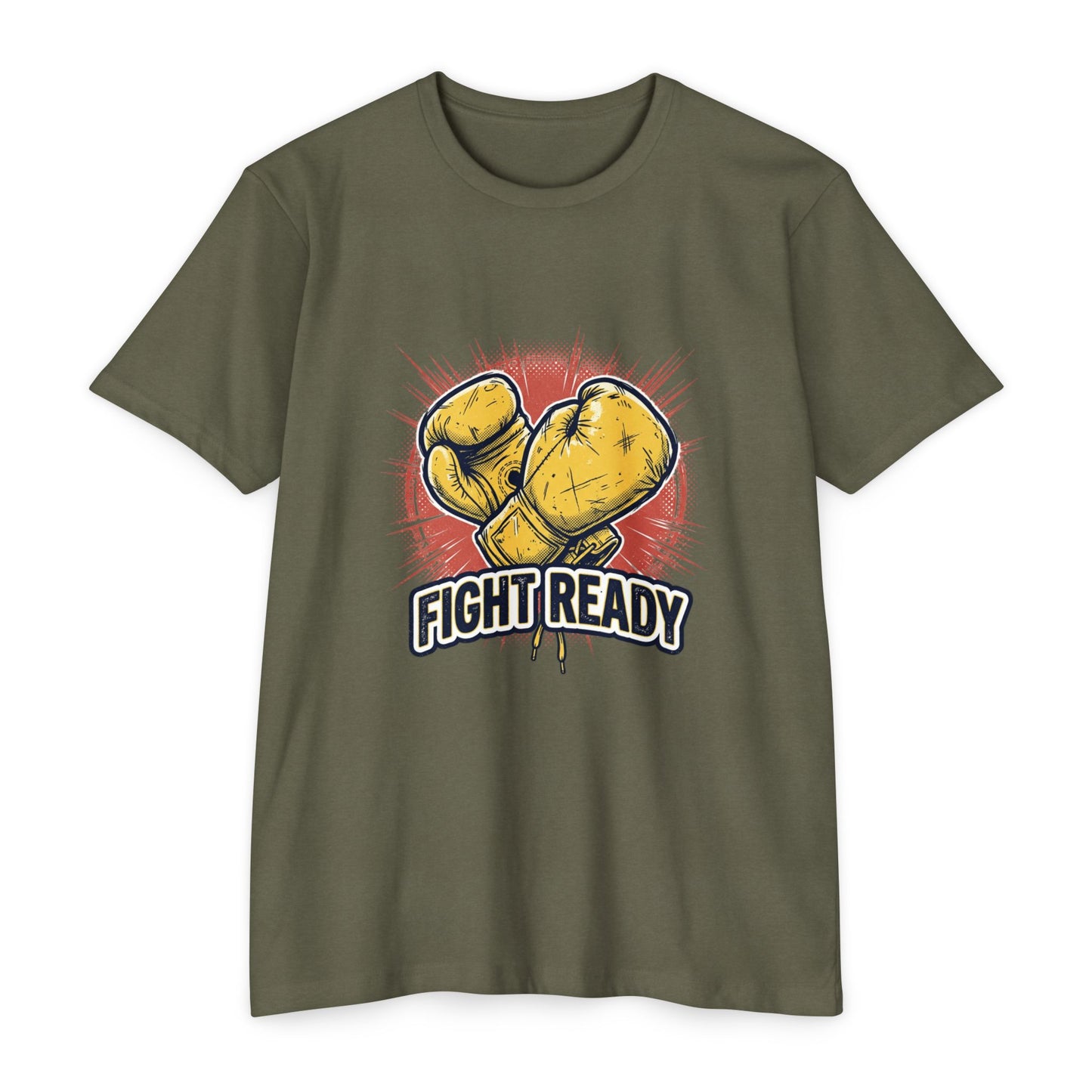 Fight Ready Boxing T-Shirt — Vintage Yellow Gloves Graphic Tee