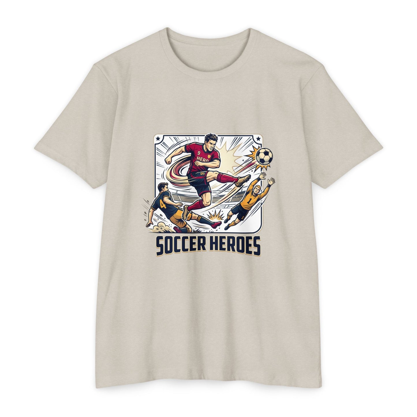 Soccer Heroes Graphic T-Shirt — Vintage Action Soccer Player Tee