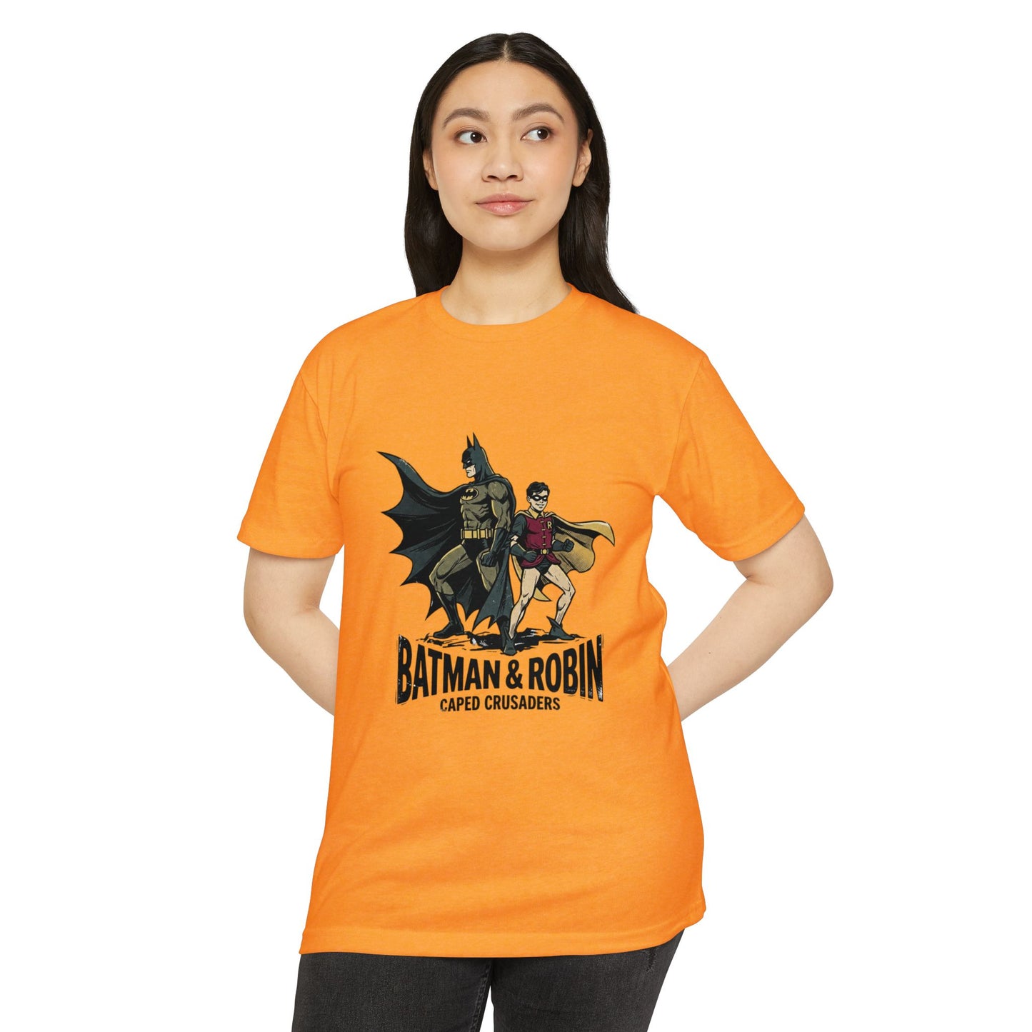 Batman & Robin Caped Crusaders Vintage Superhero T-Shirt