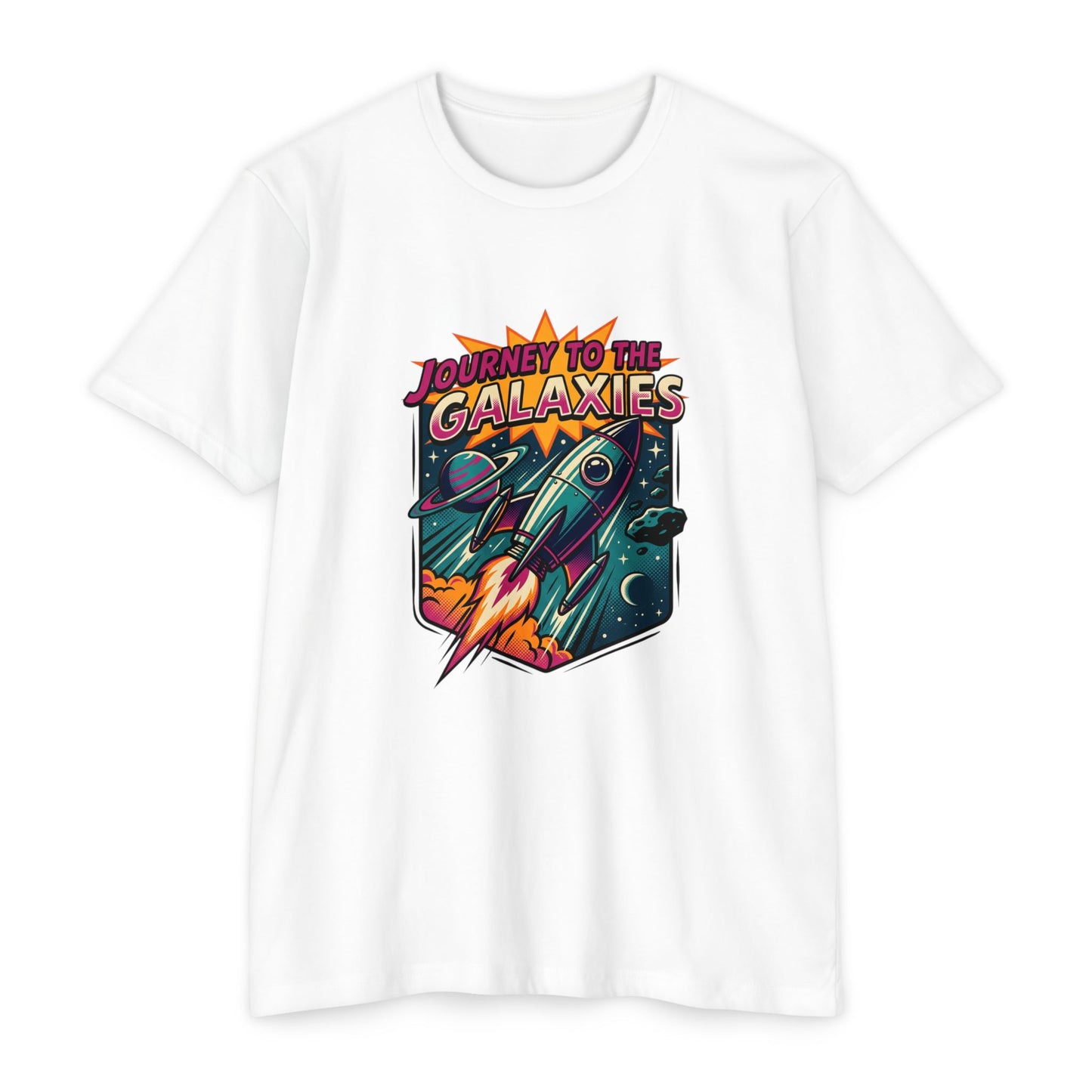 Journey to the Galaxies T-Shirt — Retro Rocket Space Tee