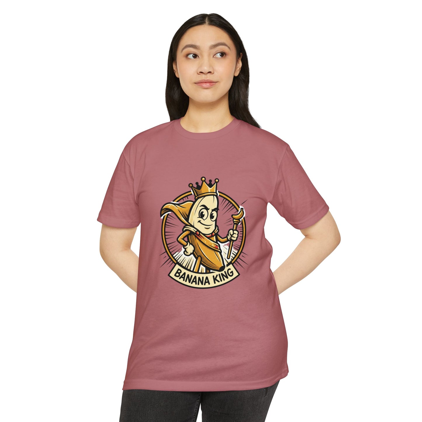 Banana King Retro Graphic T-Shirt — Vintage Fruit Mascot Tee