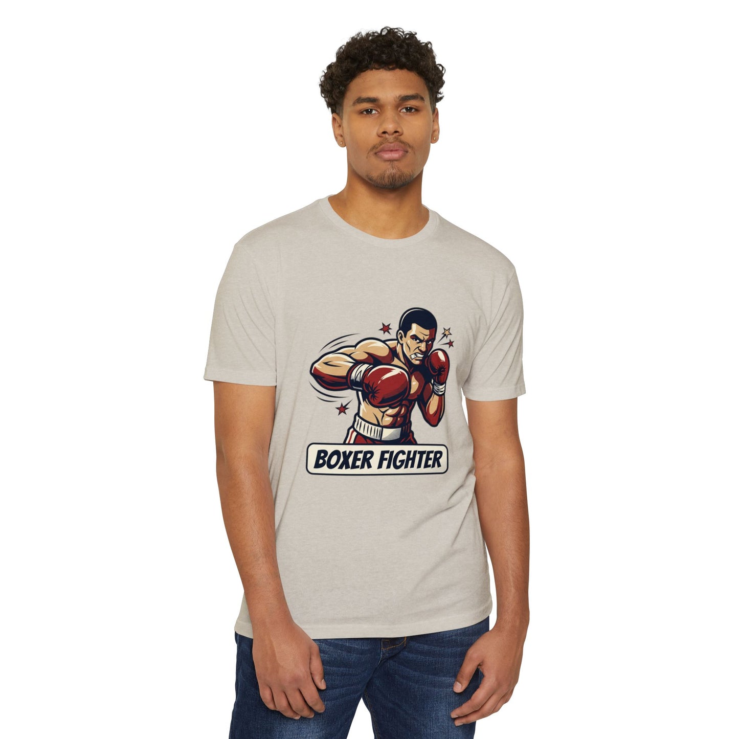 Boxer Fighter Vintage Boxing Graphic T-Shirt — Retro Gym Tee for Fans & Trainers