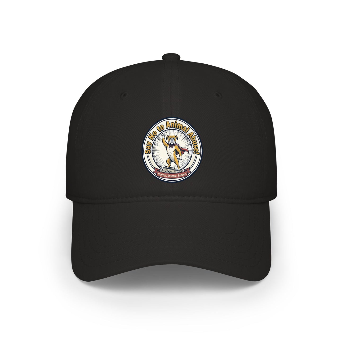 Embroidered Golden Retriever Patch Baseball Cap — Low Profile Red Dog Lover Hat
