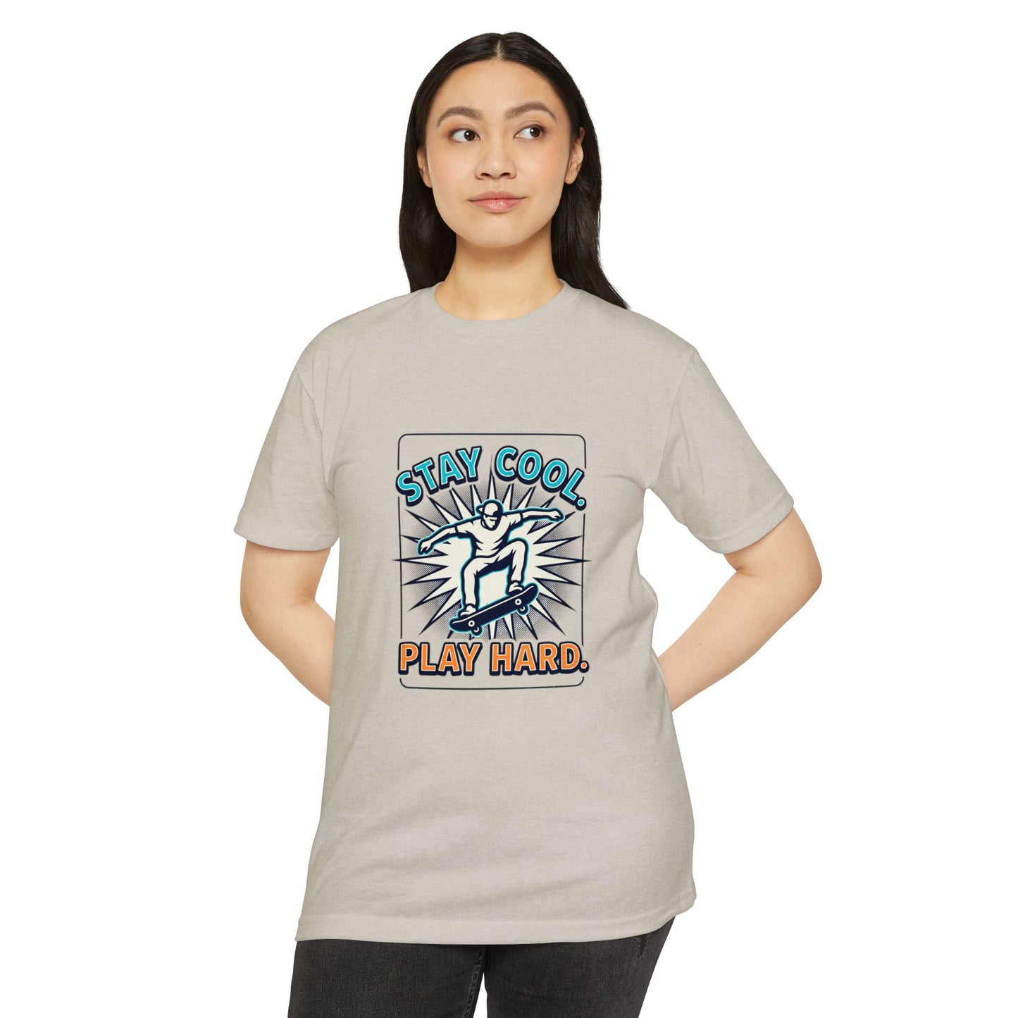 Stay Cool Play Hard Skateboard T-Shirt