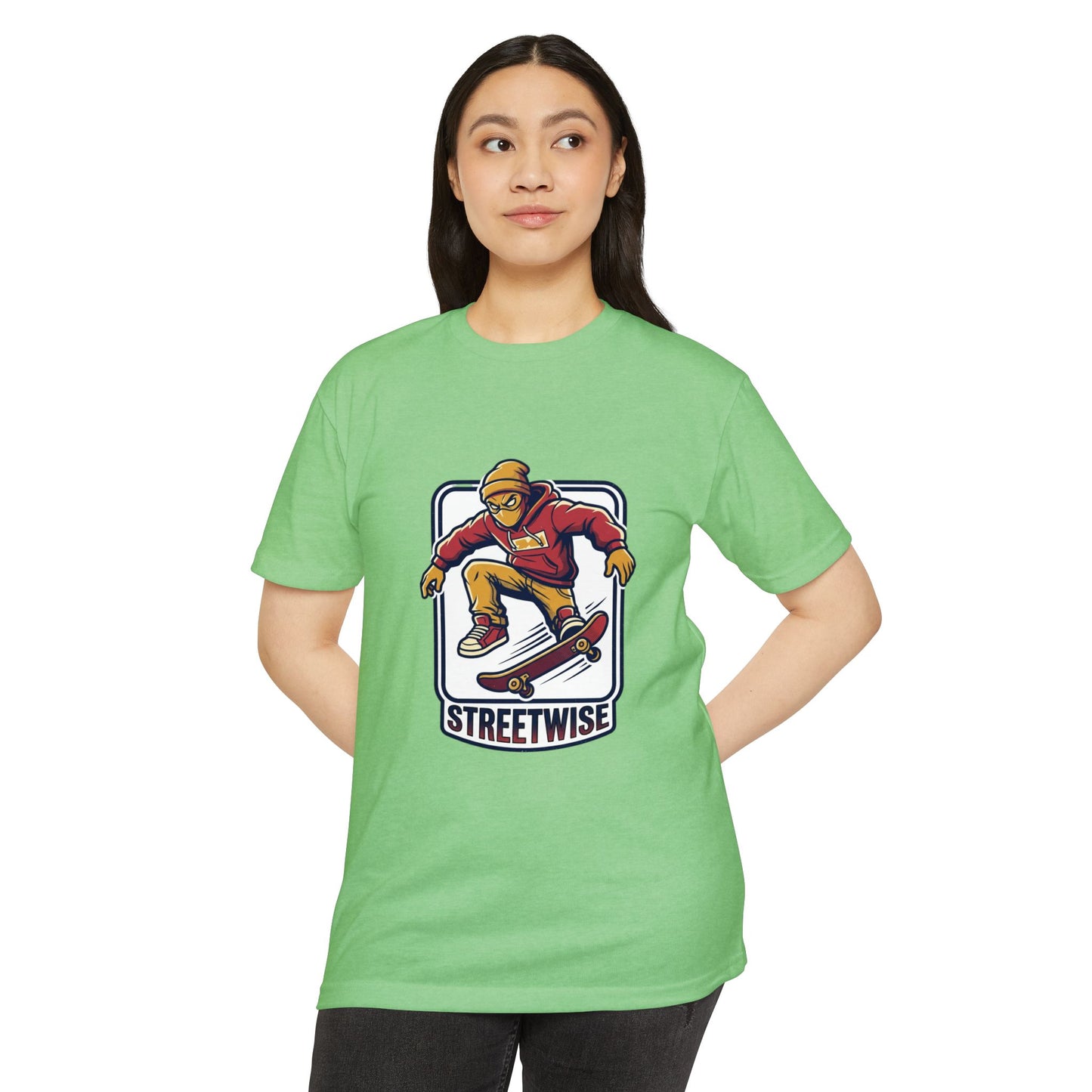 Retro Skateboarder Streetwise T‑Shirt — Vintage Skate Graphic Tee