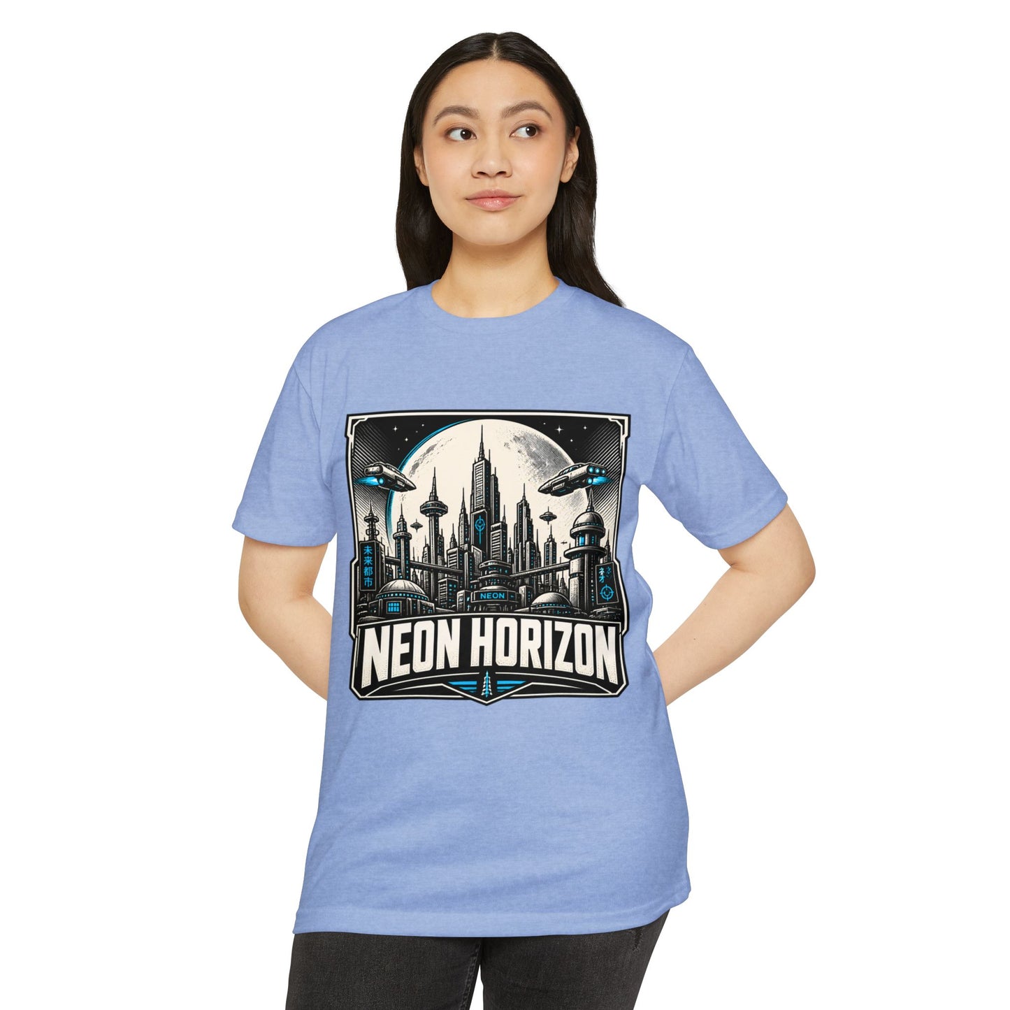 Neon Horizon Sci‑Fi T-Shirt