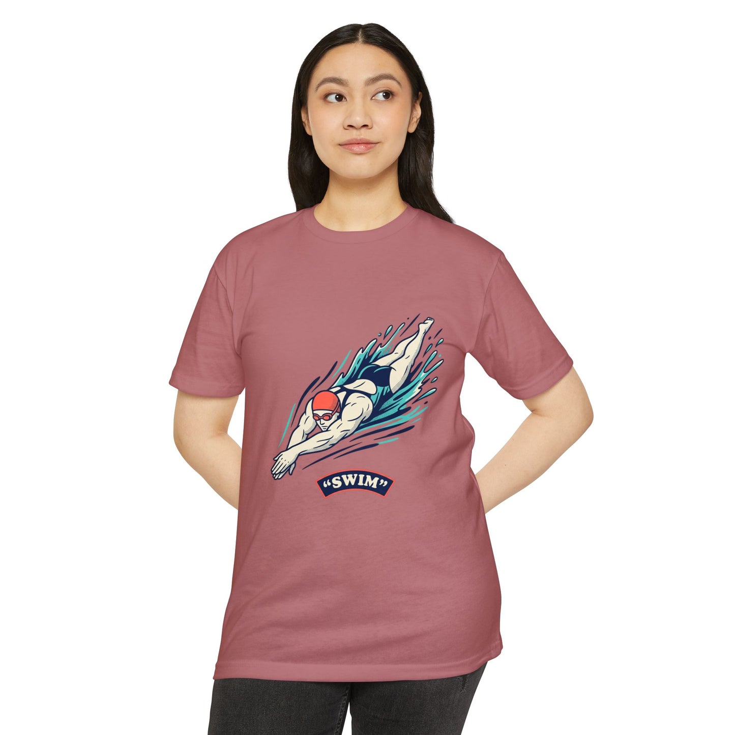 Swimmer Dive T-Shirt — "Swim" Graphic Athletic Tee