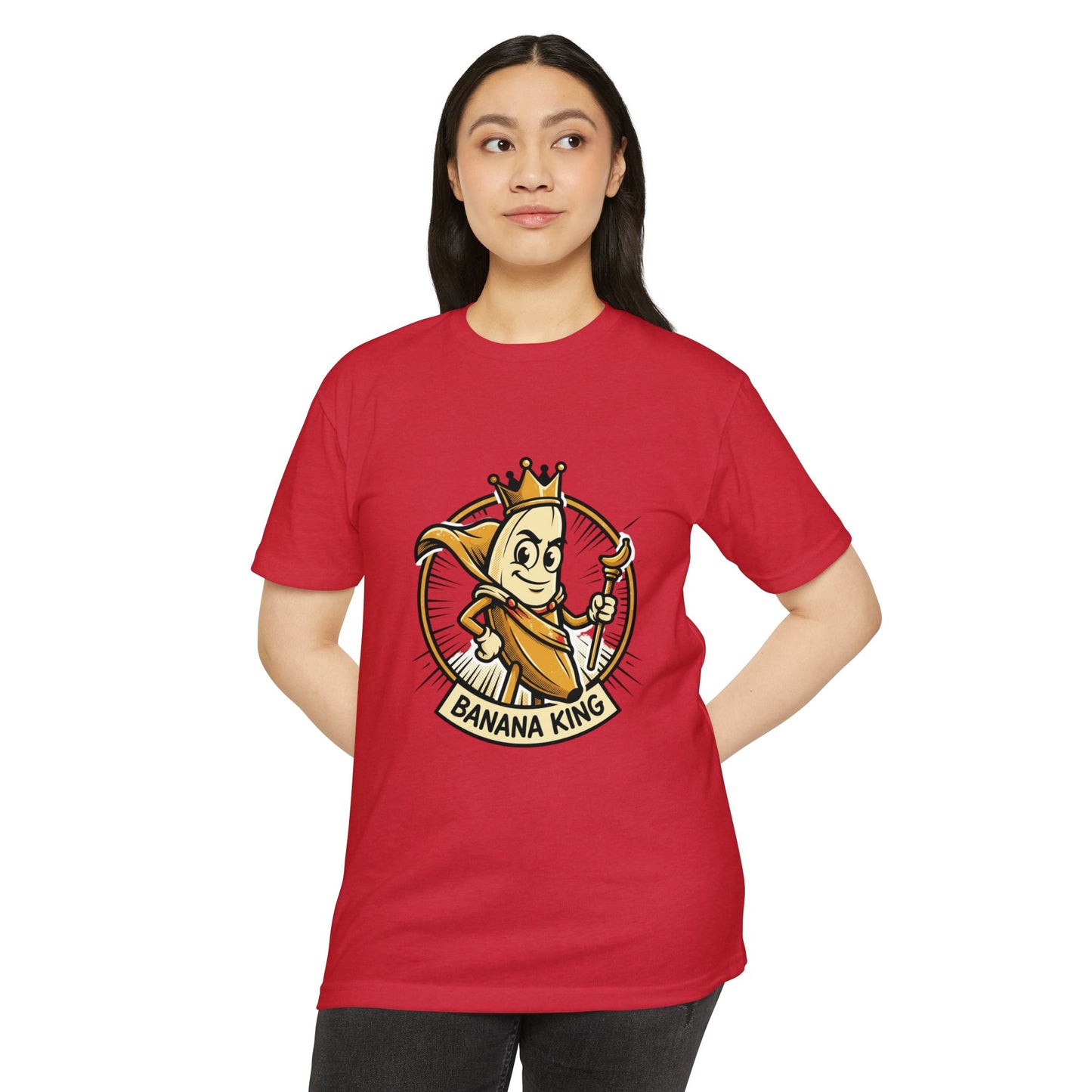 Banana King Retro Graphic T-Shirt — Vintage Fruit Mascot Tee