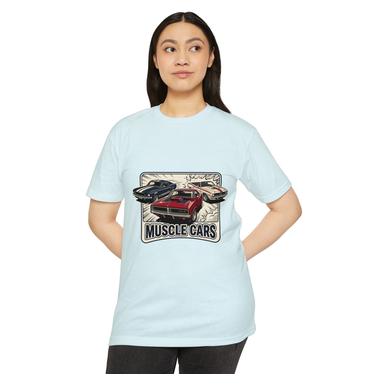 Retro Muscle Cars Graphic T-Shirt — Vintage Hot Rod Design
