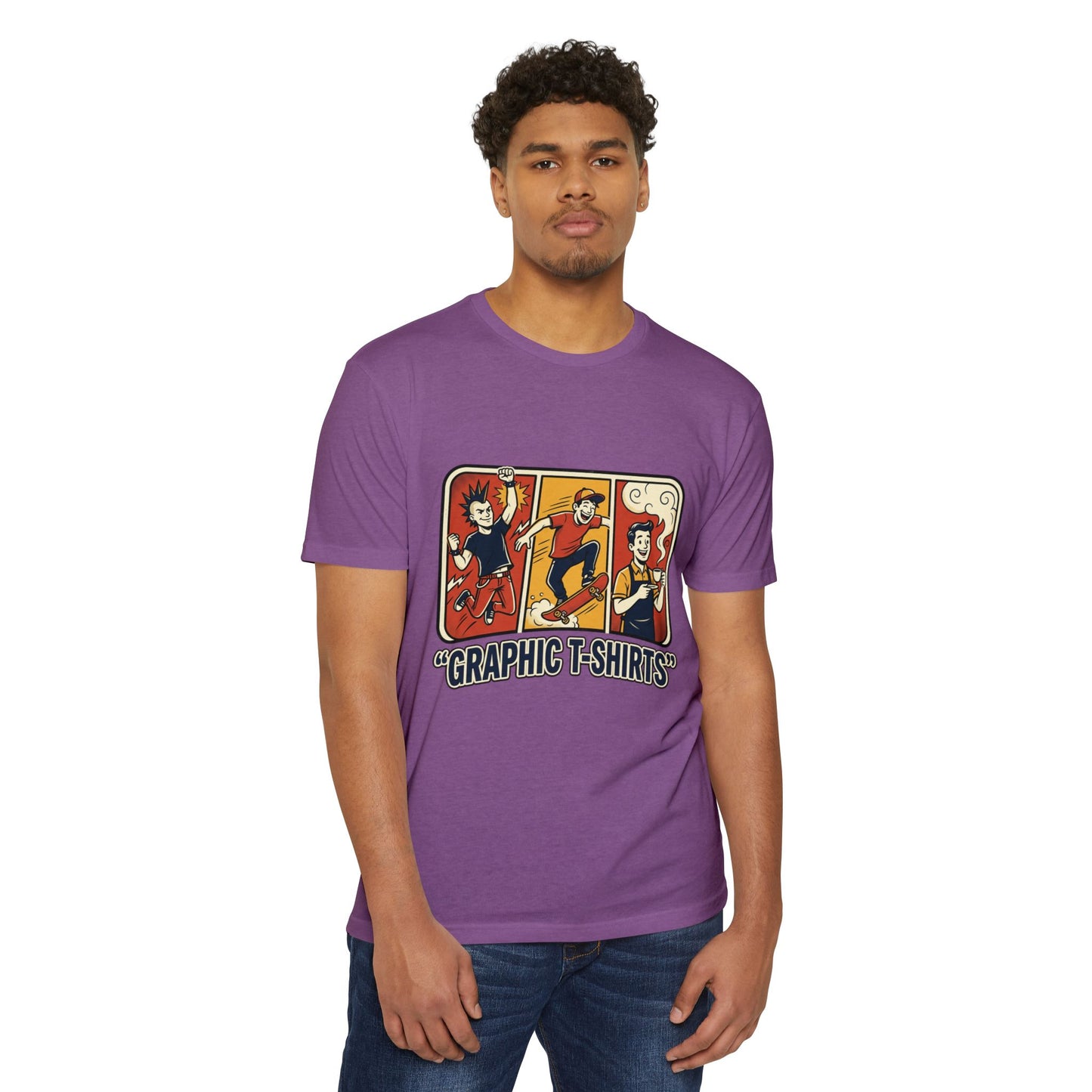 Retro Skateboard Graphic T-Shirt — Vintage Cartoon Skate Tee