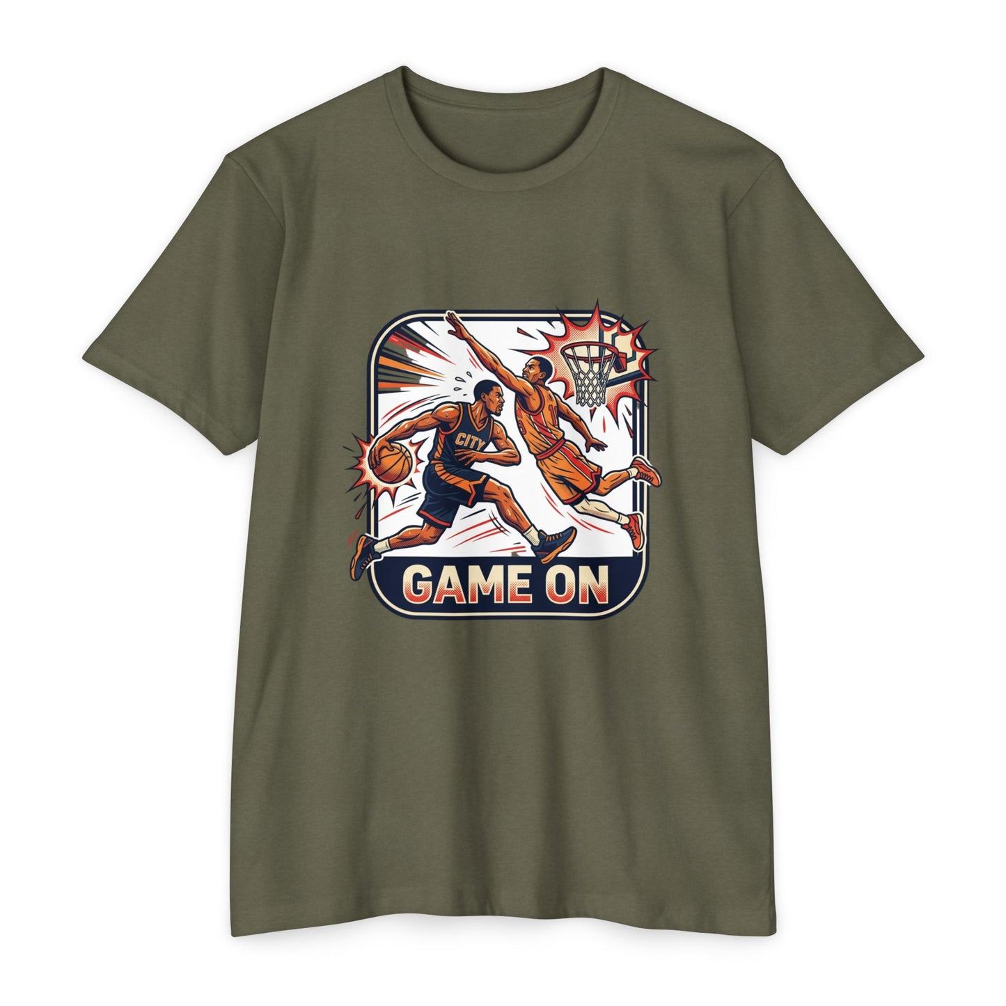 Basketball T-Shirt — Retro 'Game On' Dunk Design