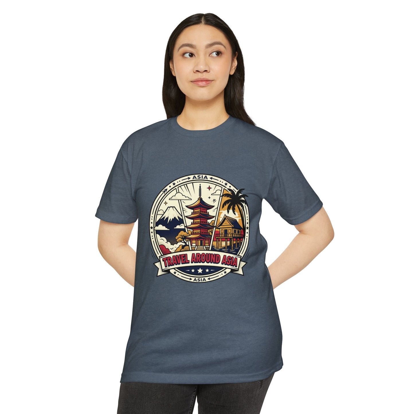 Travel Around Asia Vintage Globe Adventure T-Shirt