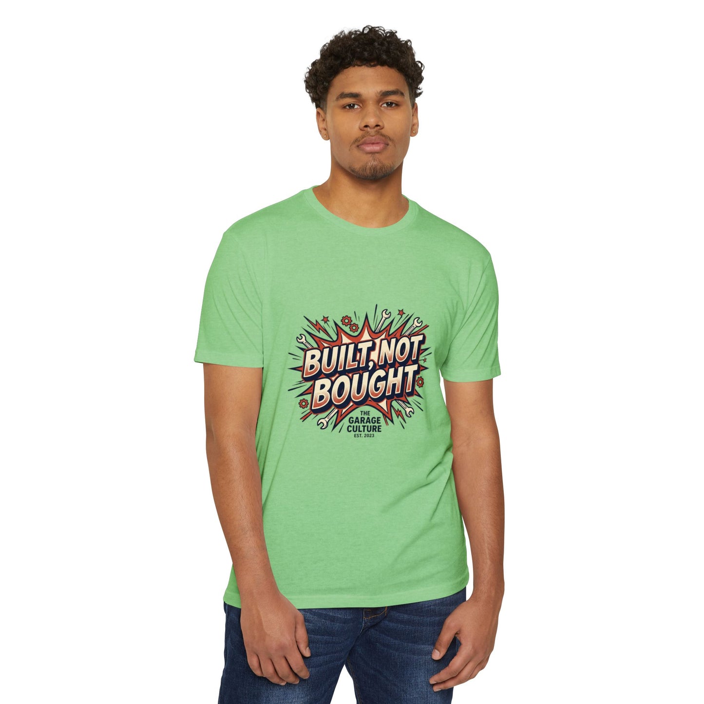 Built Not Bought Retro Garage Culture T-Shirt
